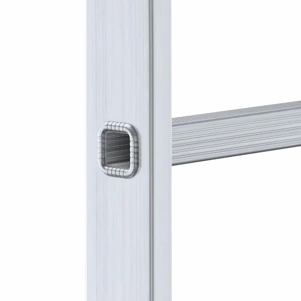 Drabest Scale serie Pro - Scaletta multiuso 1 x 8 in alluminio pressato, 150 kg, scala in alluminio, scale versatili, scala pieghevole, 40 x 218 x 5 cm
