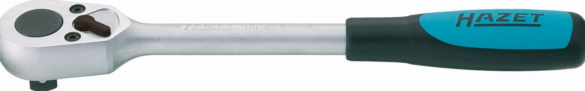 Hazet 916Sp Leva a Cricchetto Reversibile, Argento, Attacco Quadro, Massiccio, 12.5 mm 1/2 di Pollice