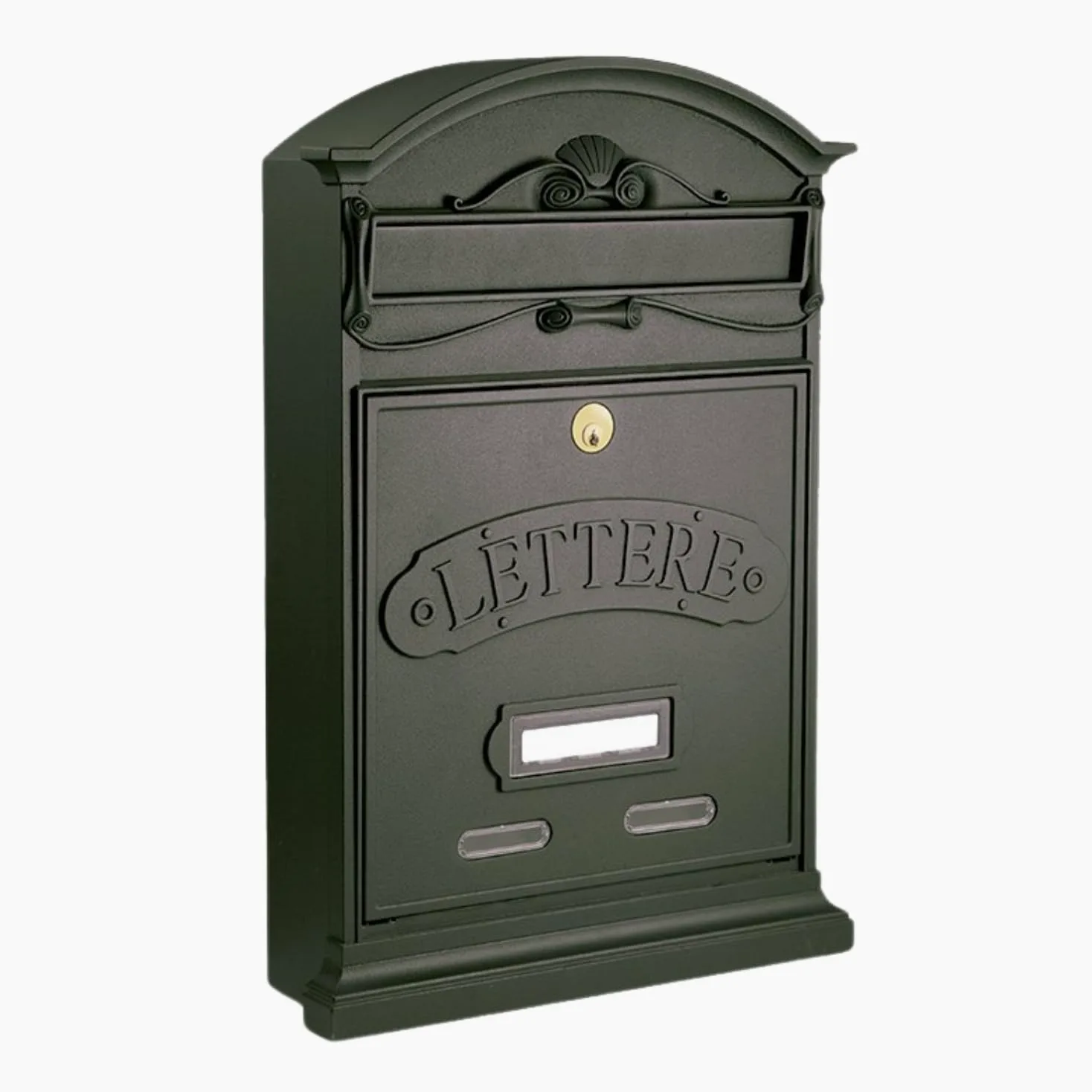 ALUBOX Cassetta Postale Da Esterno 42X27X8,5 Cm Cassetta Posta In Acciaio Zincato Resistente alle Intemperie e Durevole Nel Tempo Cassette Postali Per Esterno Serratura Antiscasso (GHISA)