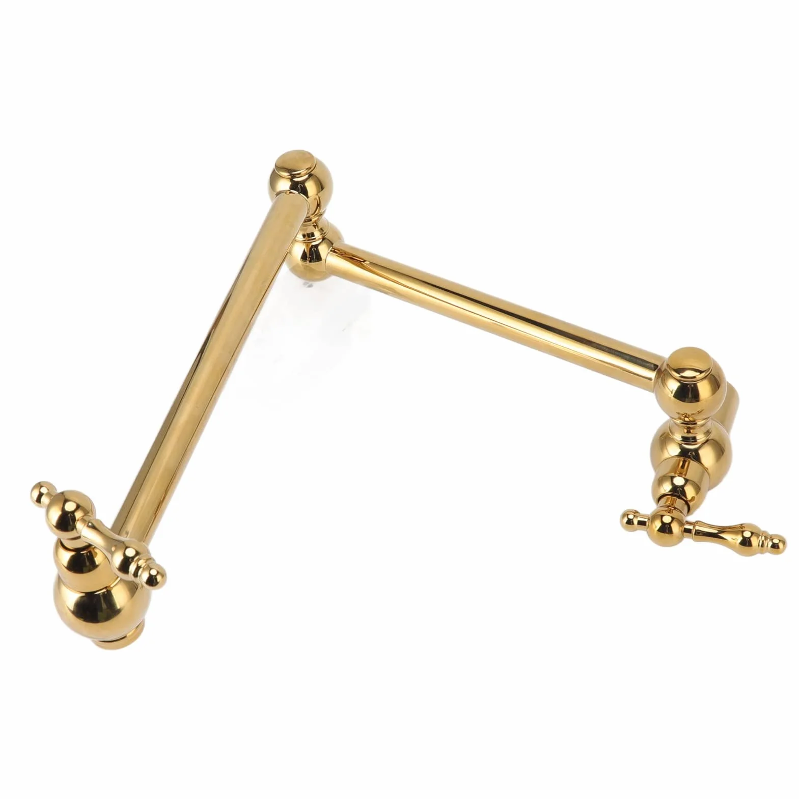 Rubinetto per Riempimento Pentole, Rubinetto da a Parete in Rame Rubinetto Freddo Singolo Estensibile Pieghevole con Braccio Oscillante a Doppio Snodo Rubinetto per Lavabo Estensibile(Titanio)
