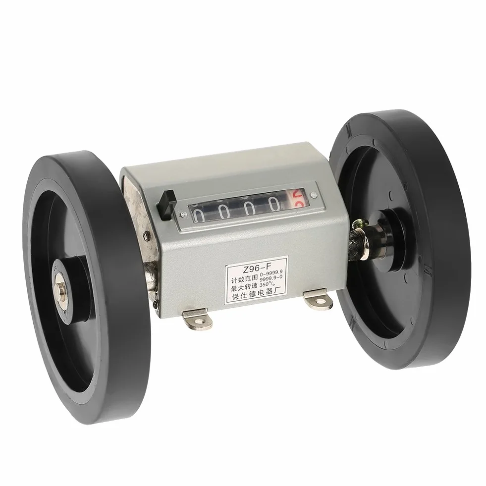 Contamonete, 1 pacco 5 cifre 0-9999.9 Contachilometri meccanico Velocità max 350RPM Reset grigio con rotella per registrazione di tessitura, film plastico, pelle, ecc.