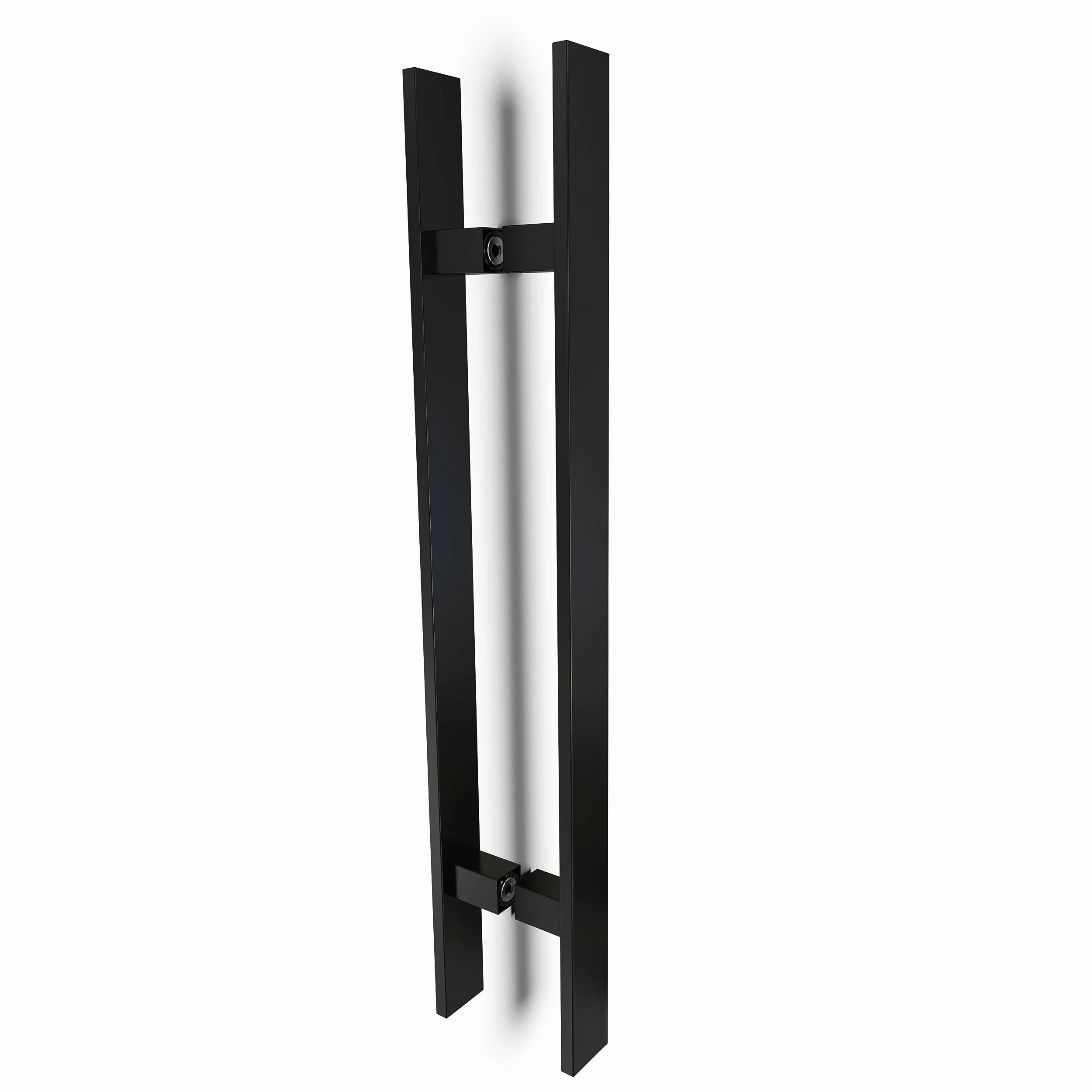 Nero Acciaio Inossidabile Materiale di alta qualità Quadrato Rettangolo Maniglia per Porta Entrata Art.540 | Rettangolo T-Bar | 50cm Lunghezza totale