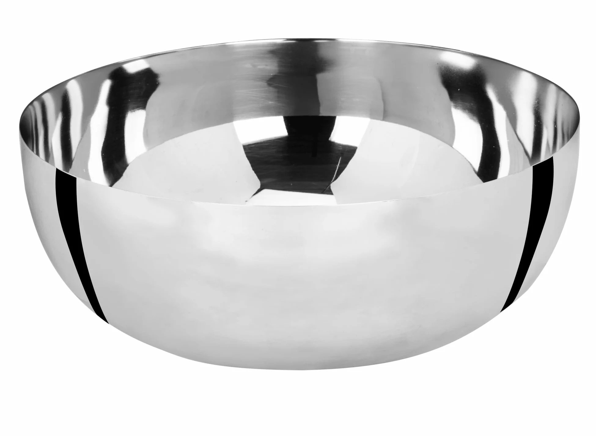 Lavabo Loft Cromo Ø 37 cm – Lavabo da Appoggio in Metallo Cromato Lucido, Design Minimal Moderno
