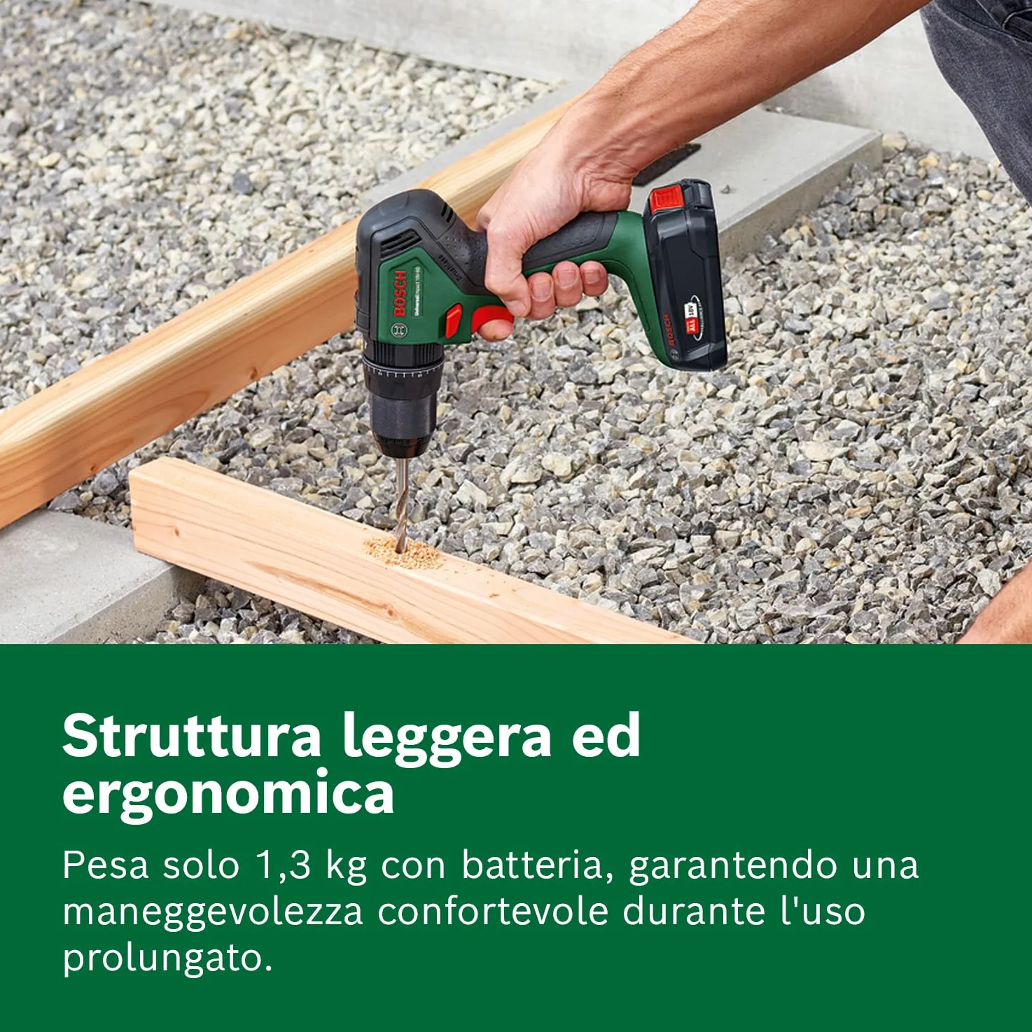 Bosch Home and Garden 06039D7101 Bosch Trapano con Percussione a Batteria UniversalImpact 18 V-60 (In Valigetta), 1 Batteria da 2,0 Ah, Sistema 18 V