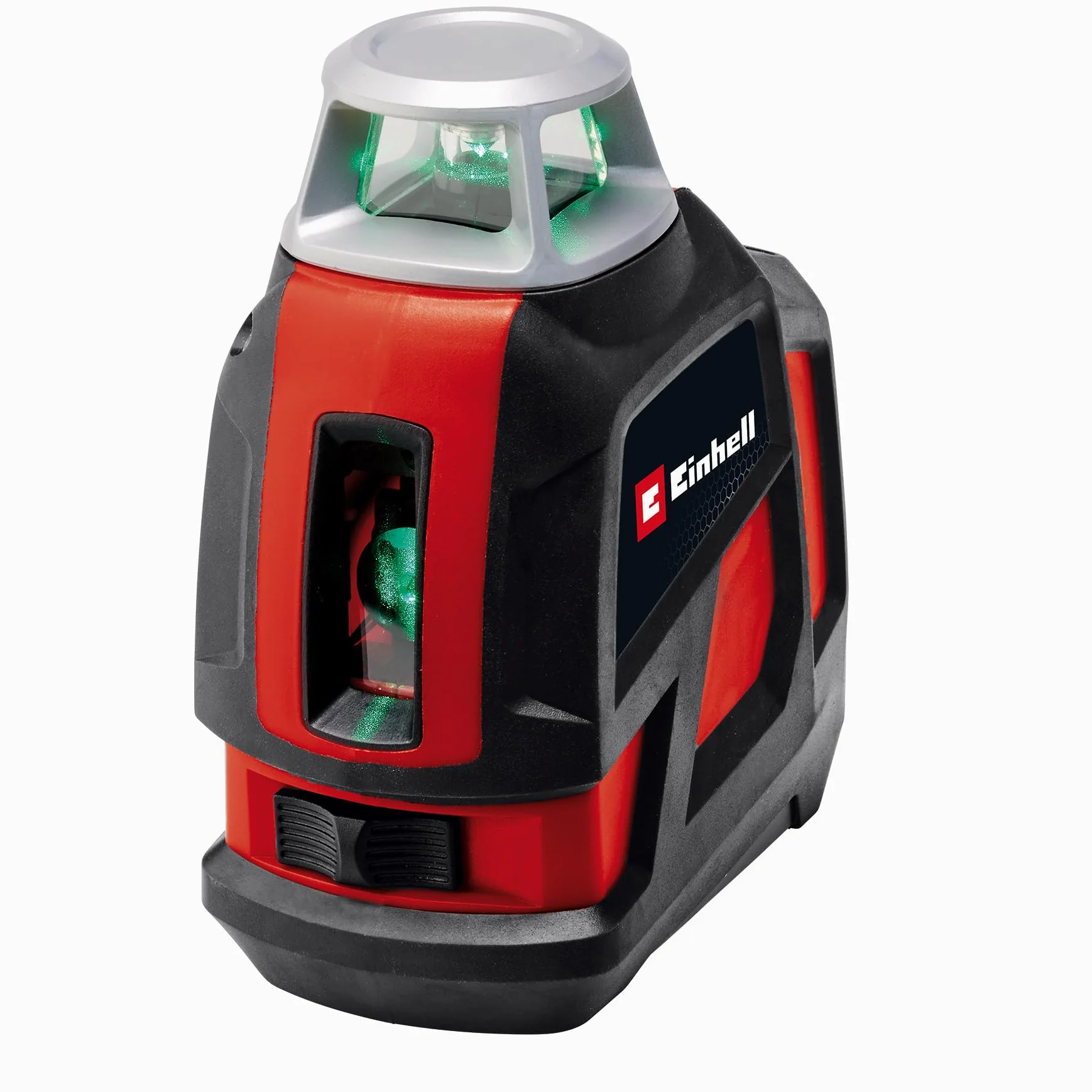 Einhell TC-LL 360 G: Laser incrociato auto-livellante con linee laser verdi, livello digitale, supporto per muro e borsa