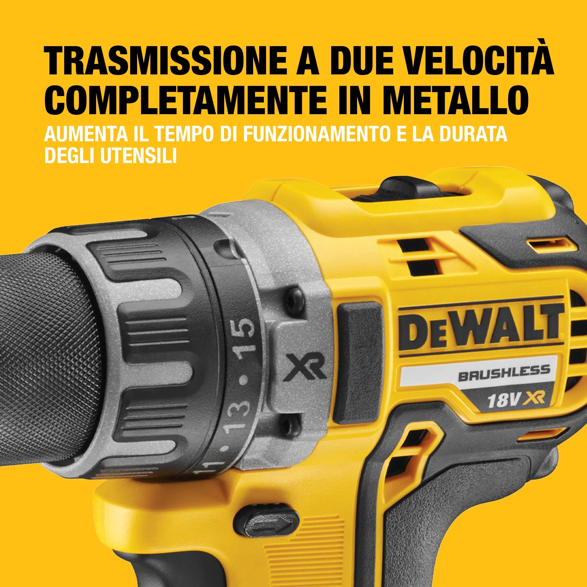 DEWALT Trapano Avvitatore Senza Spazzole 18V XR - Solo Utensile, DCD791NT-XJ
