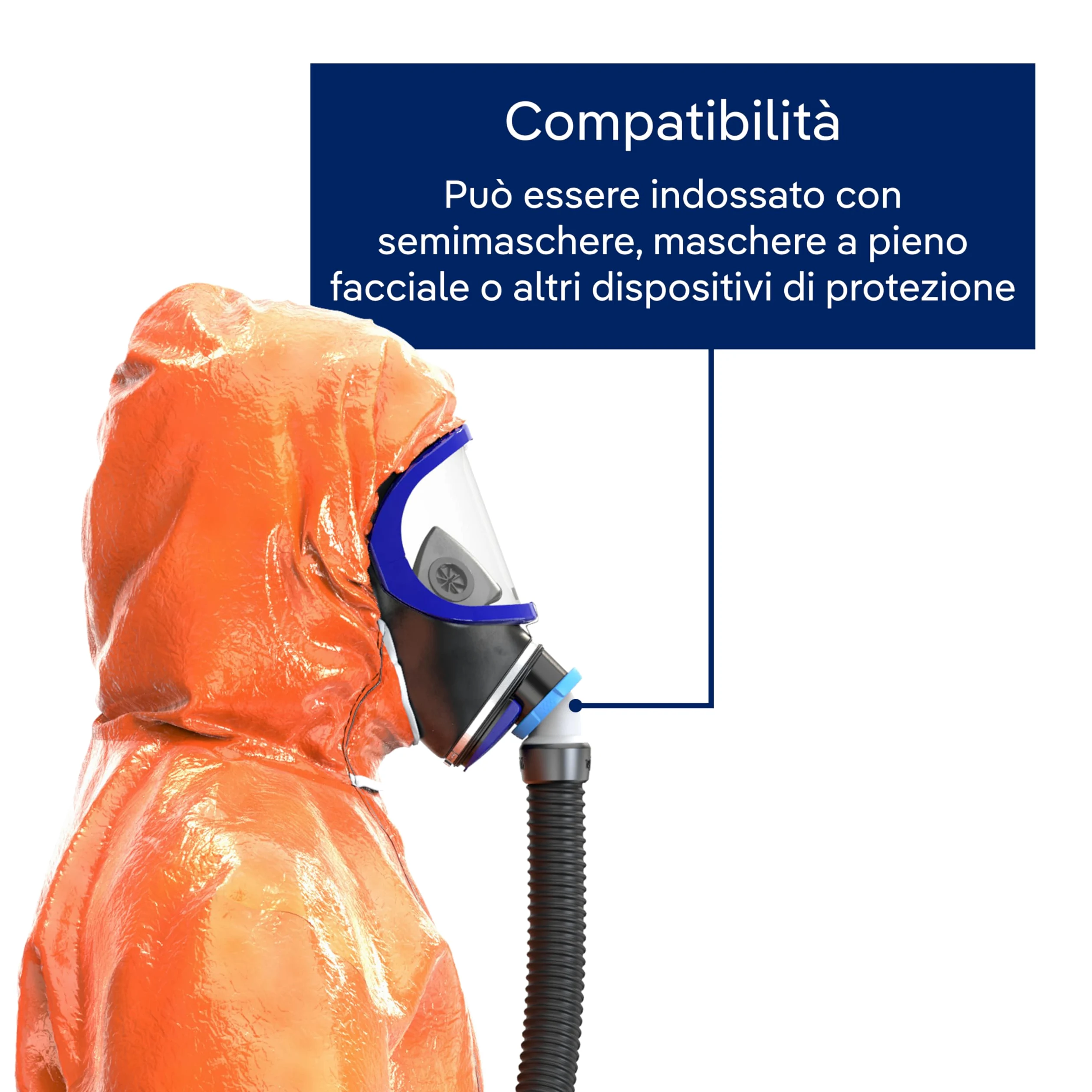 Dräger SPC 4400 Tuta protettiva contro polveri e liquidi in materiale CLF con alta resistenza chimica | Tuta antispruzzo arancione per vernici e prodotti chimici | Taglia L
