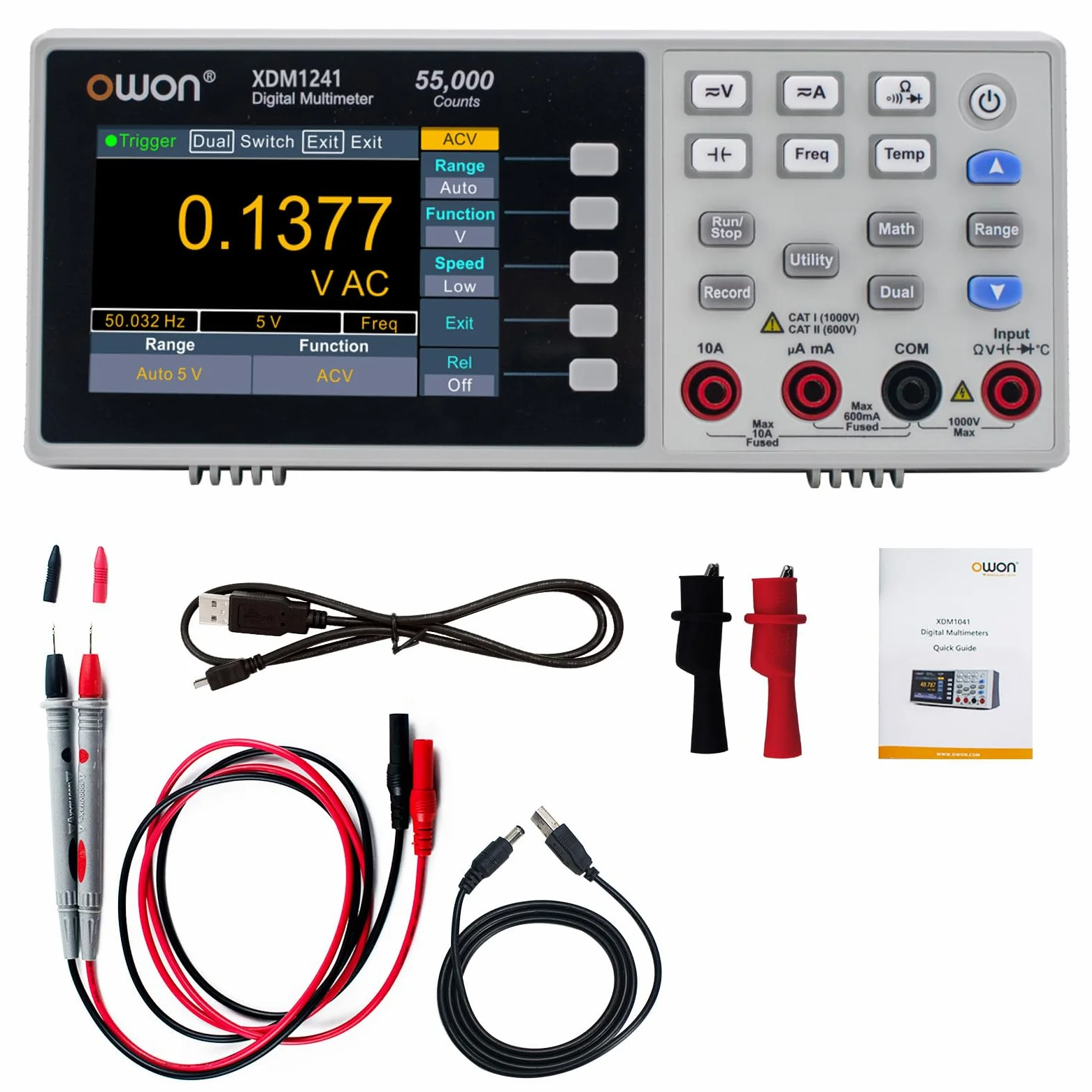 OWON XDM1241 Multimetro da tavolo con batterie ricaricabili True RMS High Accuracy Universale Desktop Multimetro