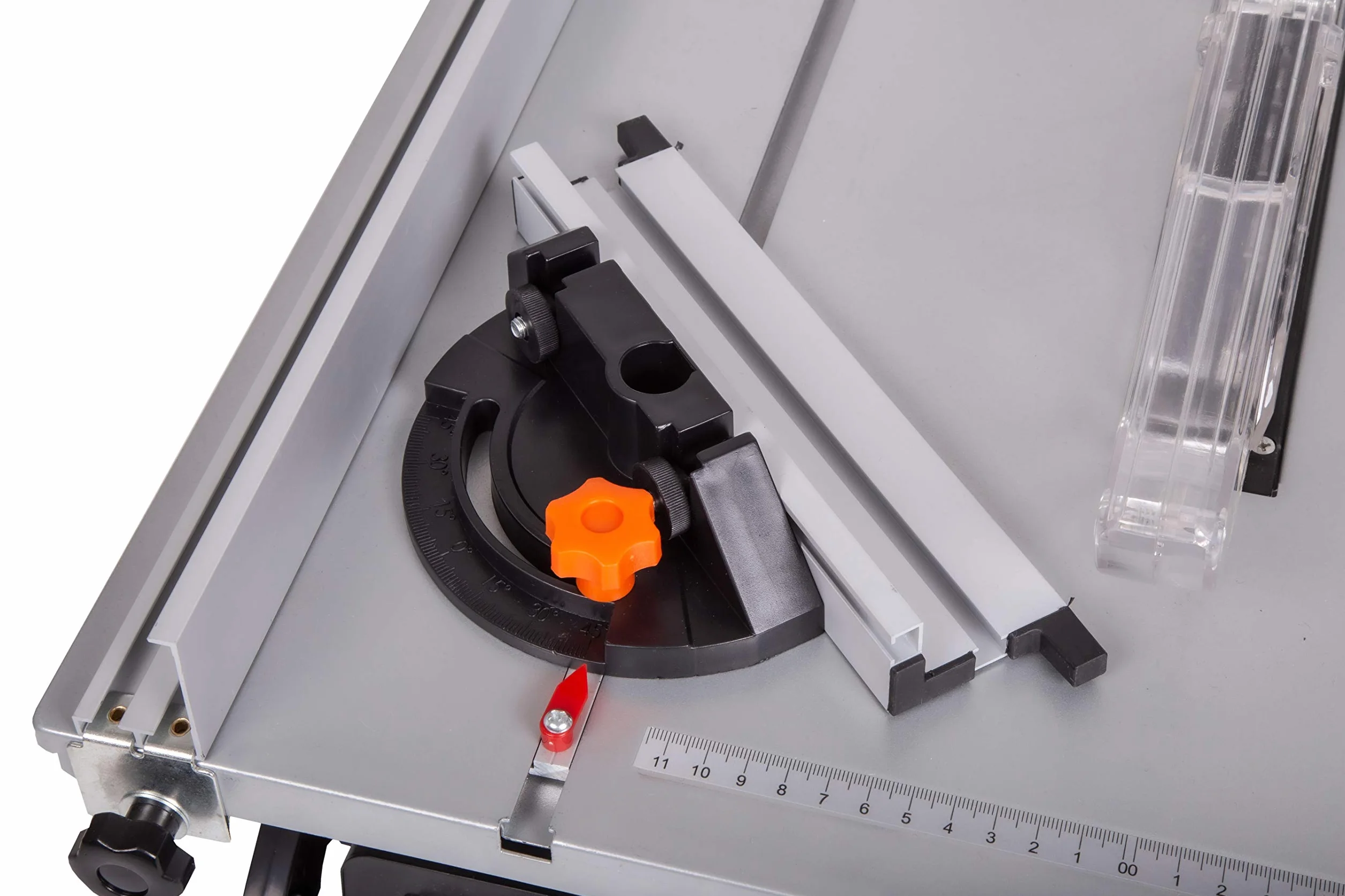 FERM Sega da Tavolo 800W. Include Lama per Sega ø 200 mm 24 denti, guida parallela, chiave inglese e collegamento aspirapolvere