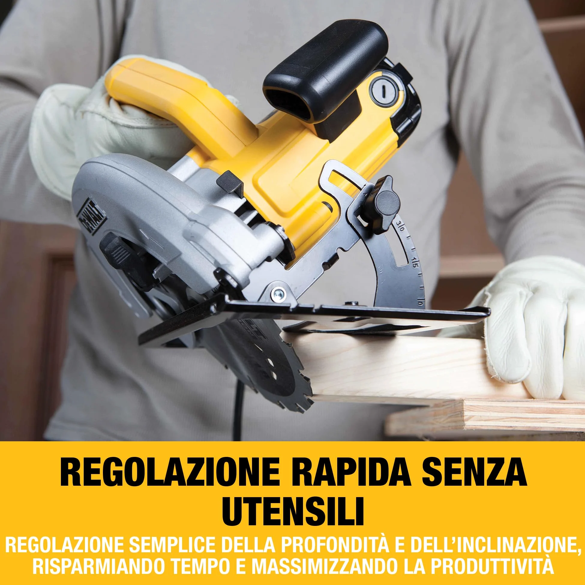 DEWALT Sega circolare con lama da 184mm, Motore da 1350W, DWE560-QS