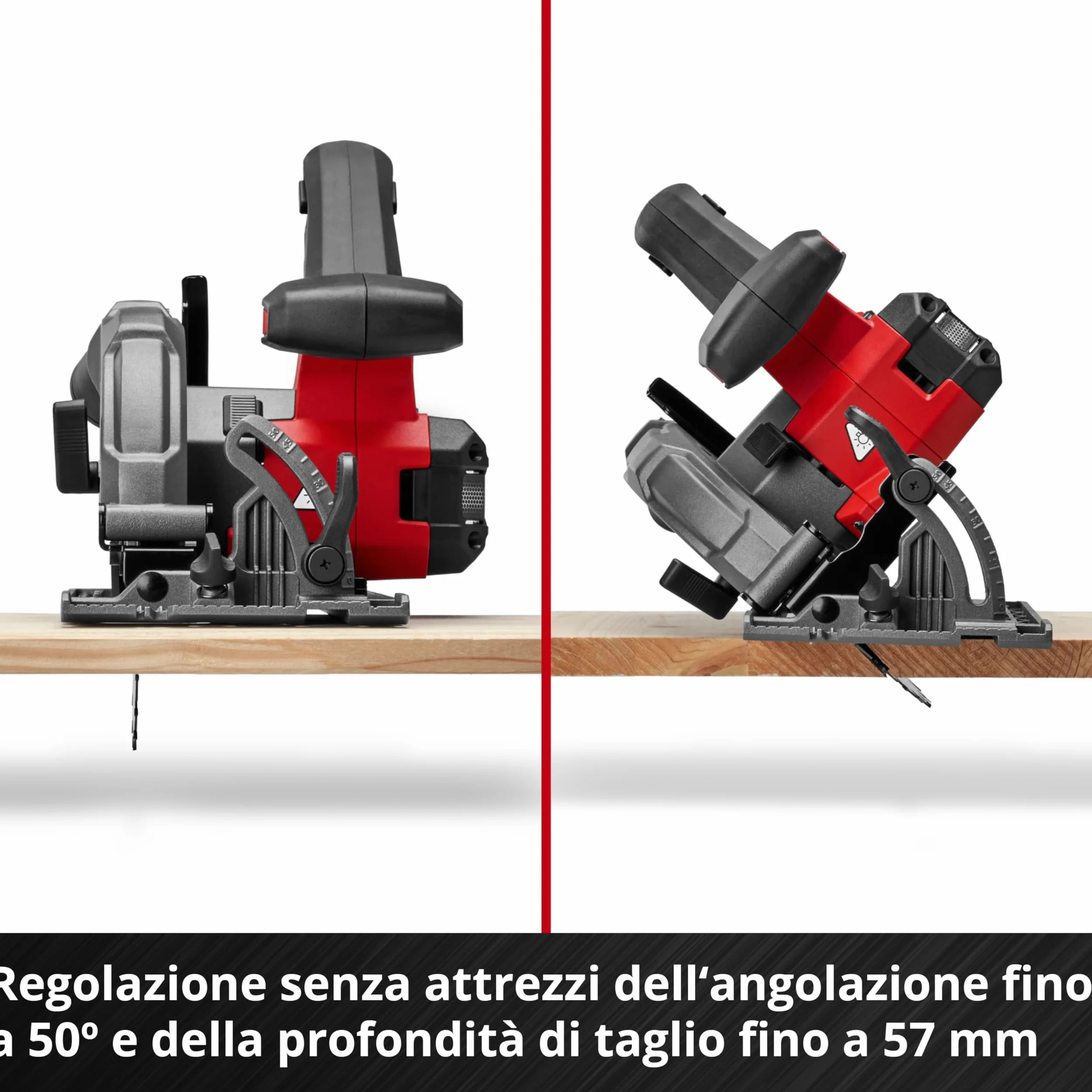 Einhell Professional Sega circolare TE-CS 18/165-2 Li - Solo Power X-Change (18 V, Ø 165 mm, lama, profondità di taglio 57 mm, installazione senza attrezzi, batteria esclusa)