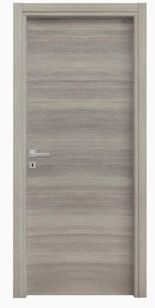 Salone Negozio Online Porta A BATTENTI da Interno MOD.MICROTEC Rovere Grigio CM.210x70 Reversibile