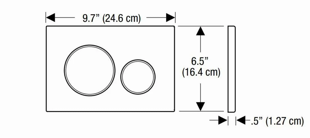 Geberit, Placca di comando Sigma20 115.882.16.1, per risciacquo a 2 quantità, colore nero opaco, nero 115882161