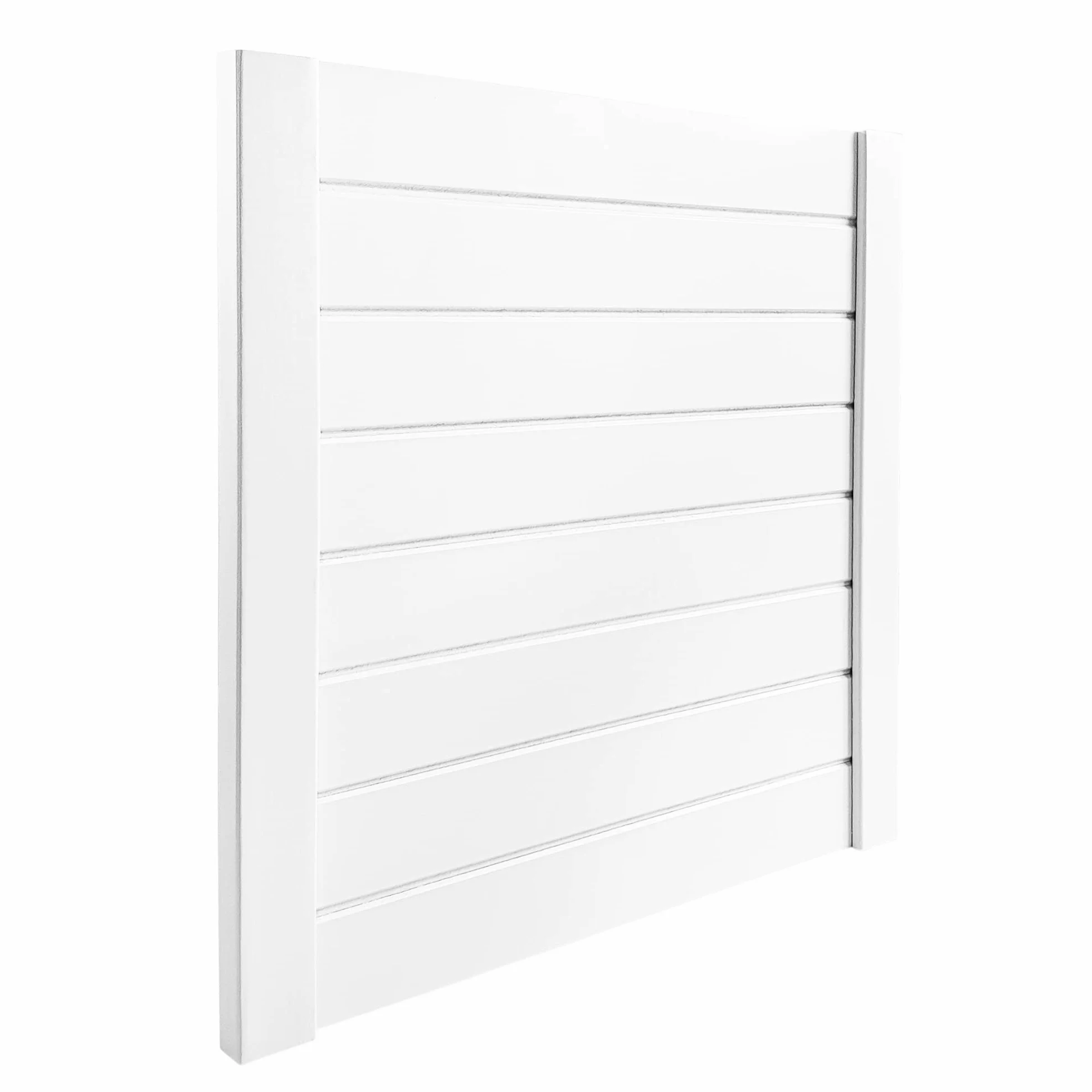 DecoMeister Porte a Lamelle Chiuse in Legno 394x1995 mm Confezione da 2 - Porta Pino Massiccio - Anta per Armadio a Persiana Cieca - Frontali Mobili e Antine per Guardaroba - Preverniciato Bianco