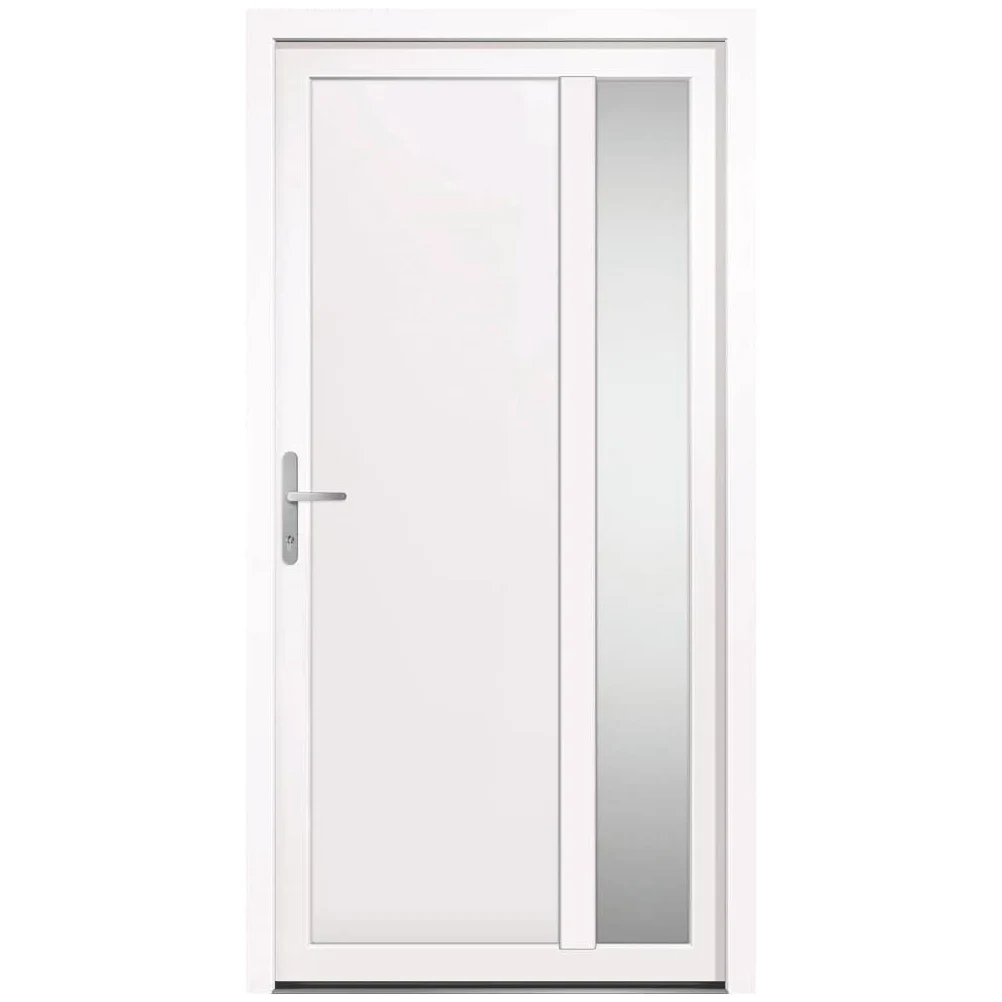 VidaXL Bianca 108x208 cm Porta Ingresso in PVC