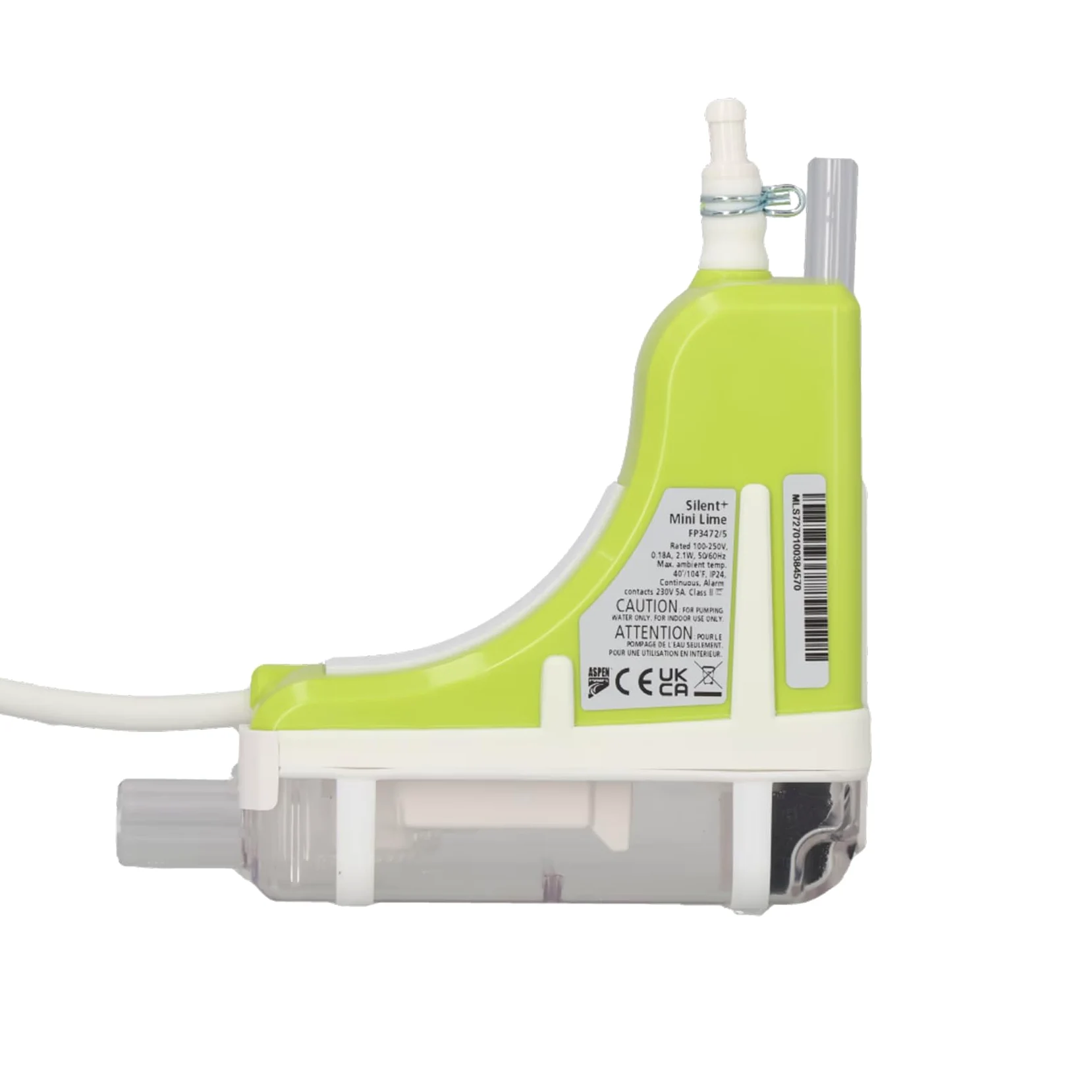 Aspen Pumps Silent+ Mini Lime FP3472/5 - Pompa Scarico Condensa con Canalina EuroSplit 80x60 mm Colore Avorio Chiaro