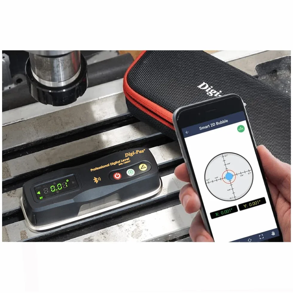 Digi-Pas DWL1300XY - Livello di precisione a 2 assi Bluetooth 0,2 cm/ft (0,2 mm/M) 6"