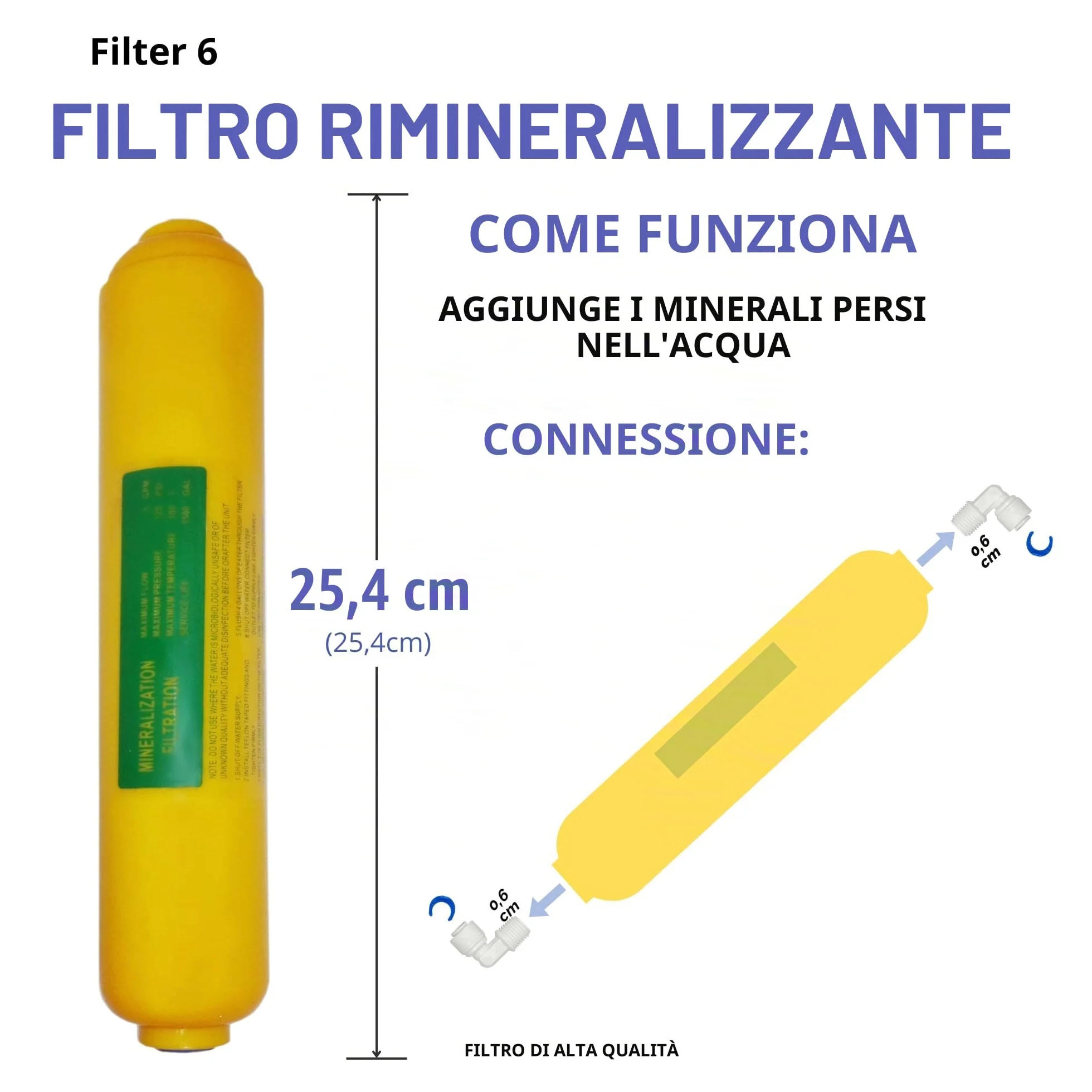 Depuragua - Impianto Osmosi Inversa Moon 75GPD a 6 Fasi | Pompa e Manometro Inclusi | Rubinetto Lux Monocomando | Sistema di Remineralizzazione | Accessori per Installazione Inclusi, Bianco, Metallo.