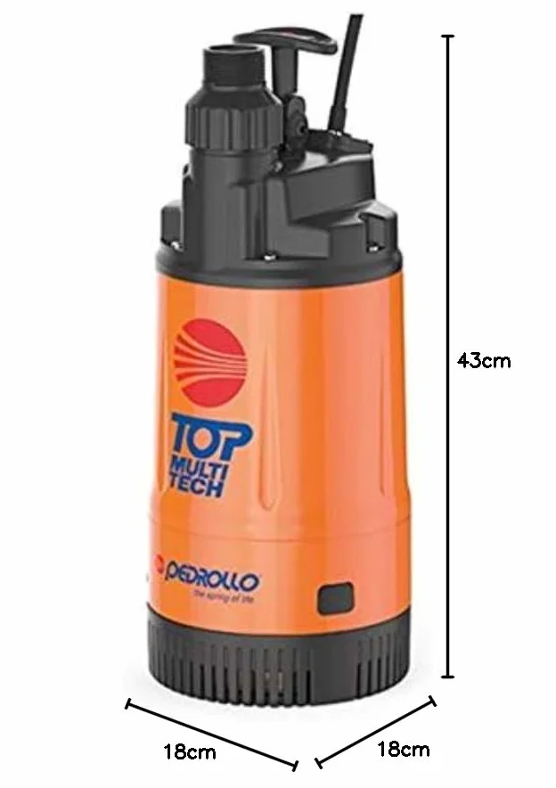 POMPA SOMMERSA CON PRESSCONTROL INTEGRATO TOP MULTI TECH 2 HP 0,75 PEDROLLO