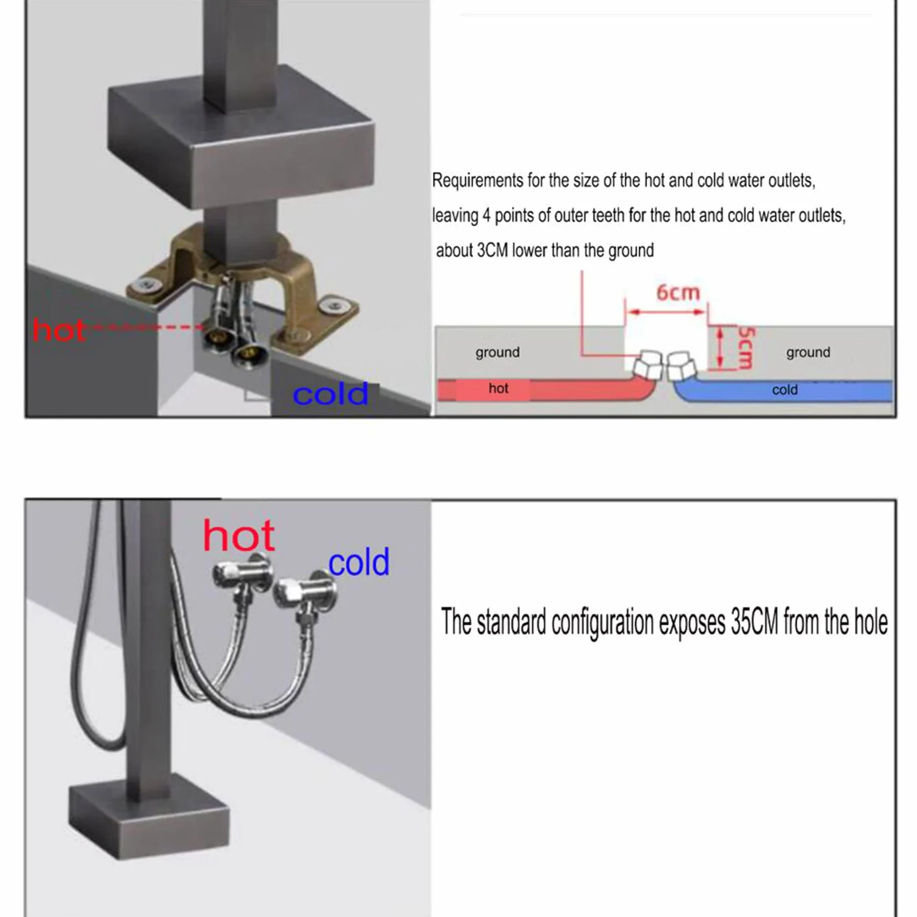 Rubinetto Per Vasca Pavimento In Piedi Da Bagno Con Beccuccio A Cascata E Spruzzatore A Mano,Freestanding Rubinetti Per Vasca, Nero（collegamento interno）