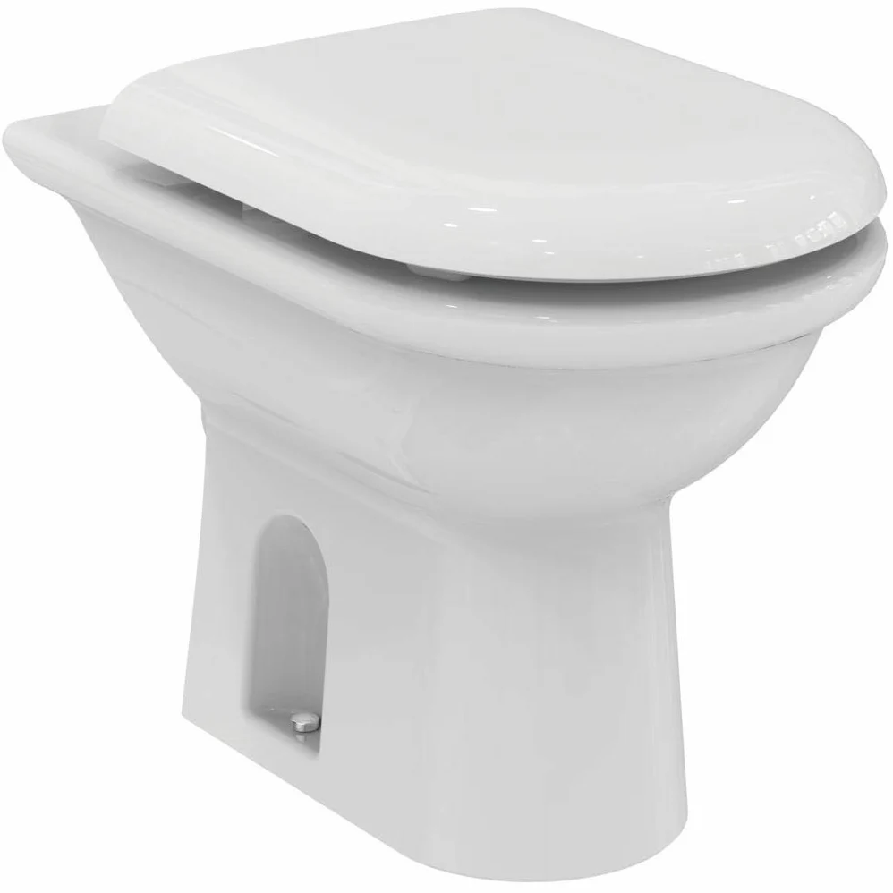 Ideal Standard - Esedra, Copriwater originale dedicato in Duroplast, Tavoletta avvolgente compatibile da 355x425x6 mm, Copri wc avvolgente termoindurente con chiusura standard, T627701, Bianco