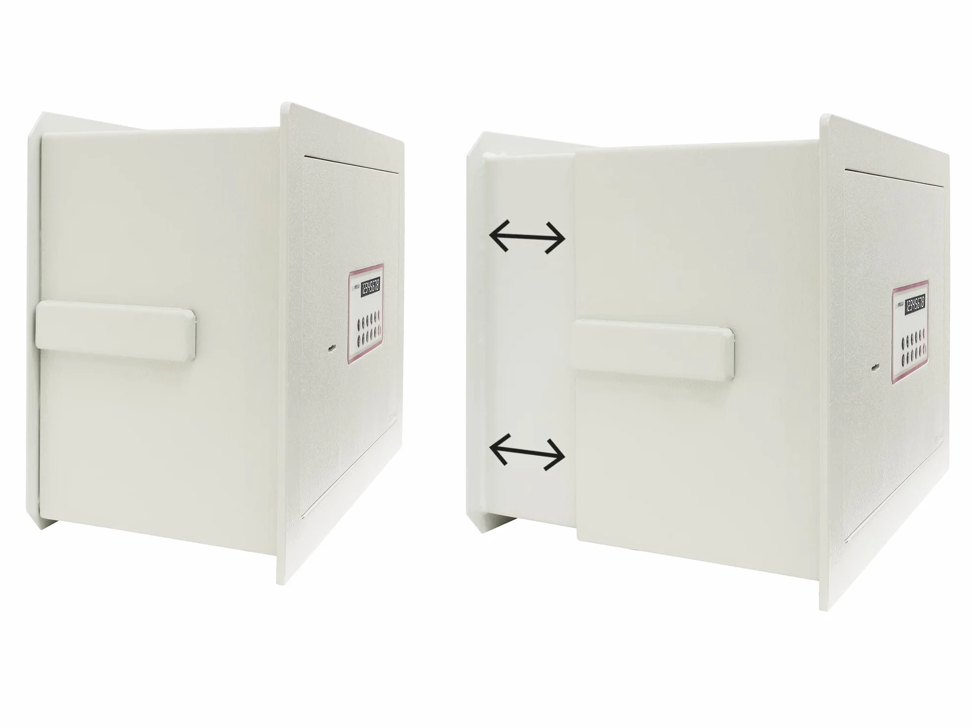 ARREGUI Forma Evolution 151050 Cassaforte a muro con serratura a chiave e codice | Cassaforte da incaso a parete con Fondo Estensibile | Alto livello di sicurezza | 32 x 42 x 20/30 cm