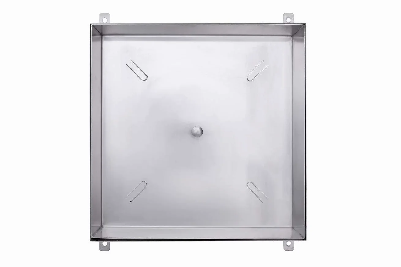 Chiusino di ispezione in Acciaio Inox per pozzetto, a riempimento (Medio 30x30x5 cm)