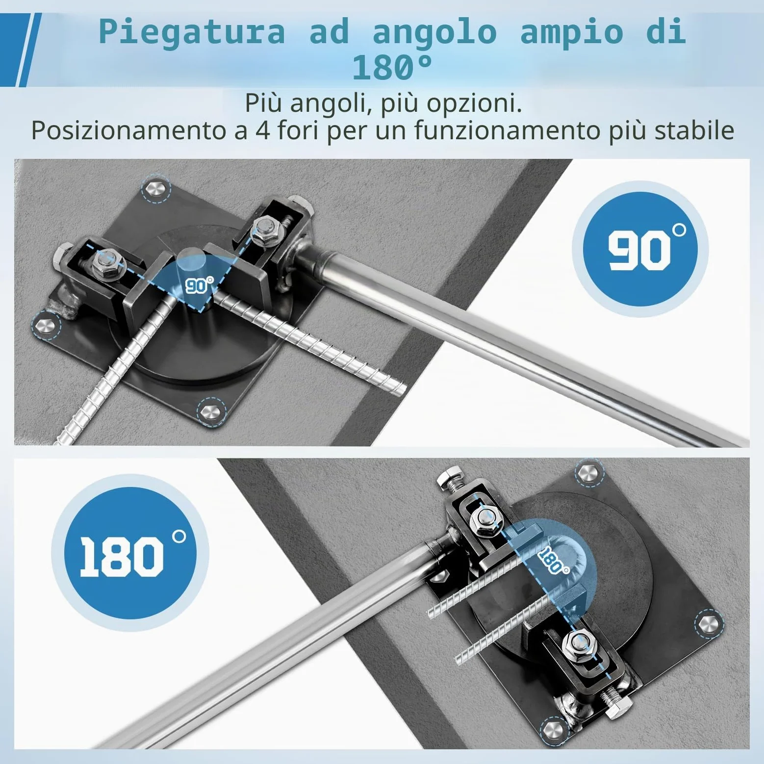 MXBAOHENG Piega Tondini Ferro per Edilizia 1-14mm Piegaferro Manuale Armato Strumento di Piegatura Asta Manuale Barra in Acciaio Bender Costruzione per acciaio rotondo/acciaio di rinforzo/ferro piatto