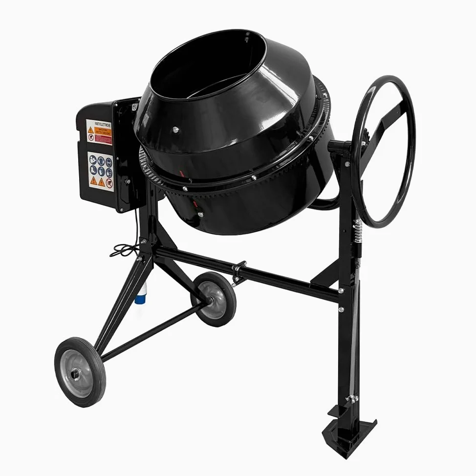 SOGI Betoniera elettrica a bicchiere BEM-200 - capacità 200 L - motore 900 W - per calcestruzzo, malta e intonaco - nera