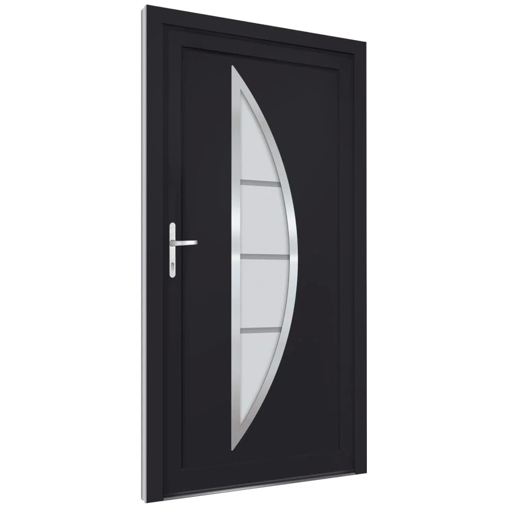 VidaXL Porta d'Ingresso in PVC Antracite 108x208 cm