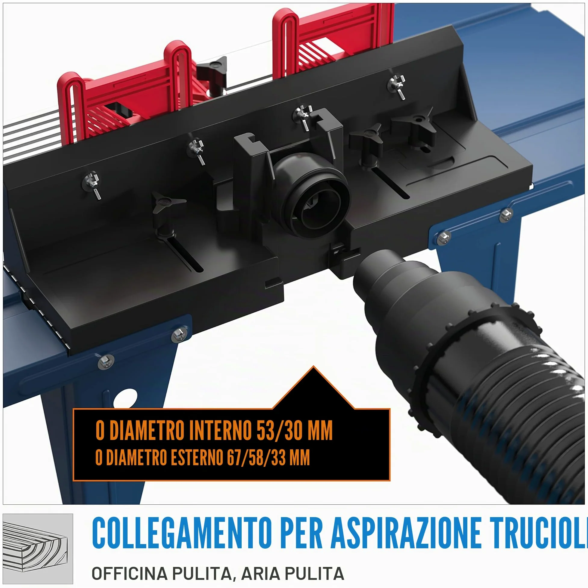 Güde 58086 GO 855 - Tavolo per fresatrice, colore: Blu