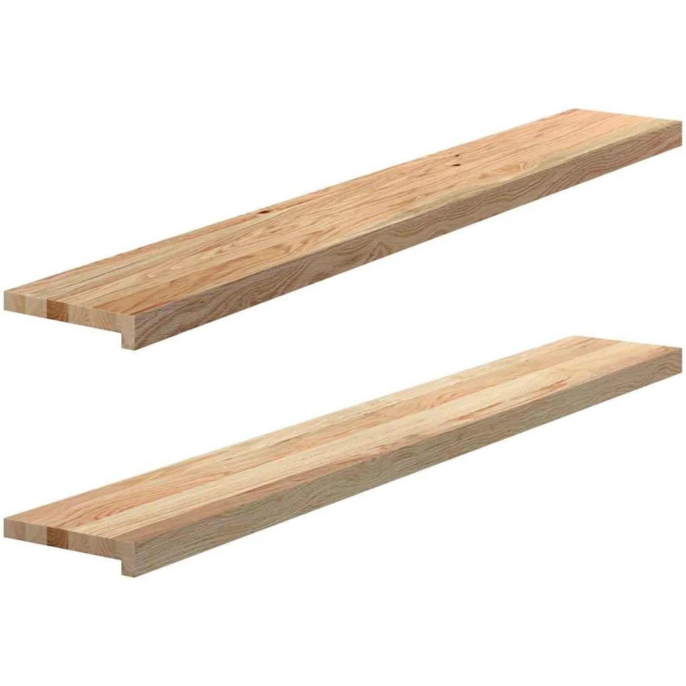 vidaXL Davanzali 2 pz Non Trattati 140x20x2cm Legno Massello di Rovere, Bordo della Finestra, davanzale della Finestra in Quercia, davanzale in Legno
