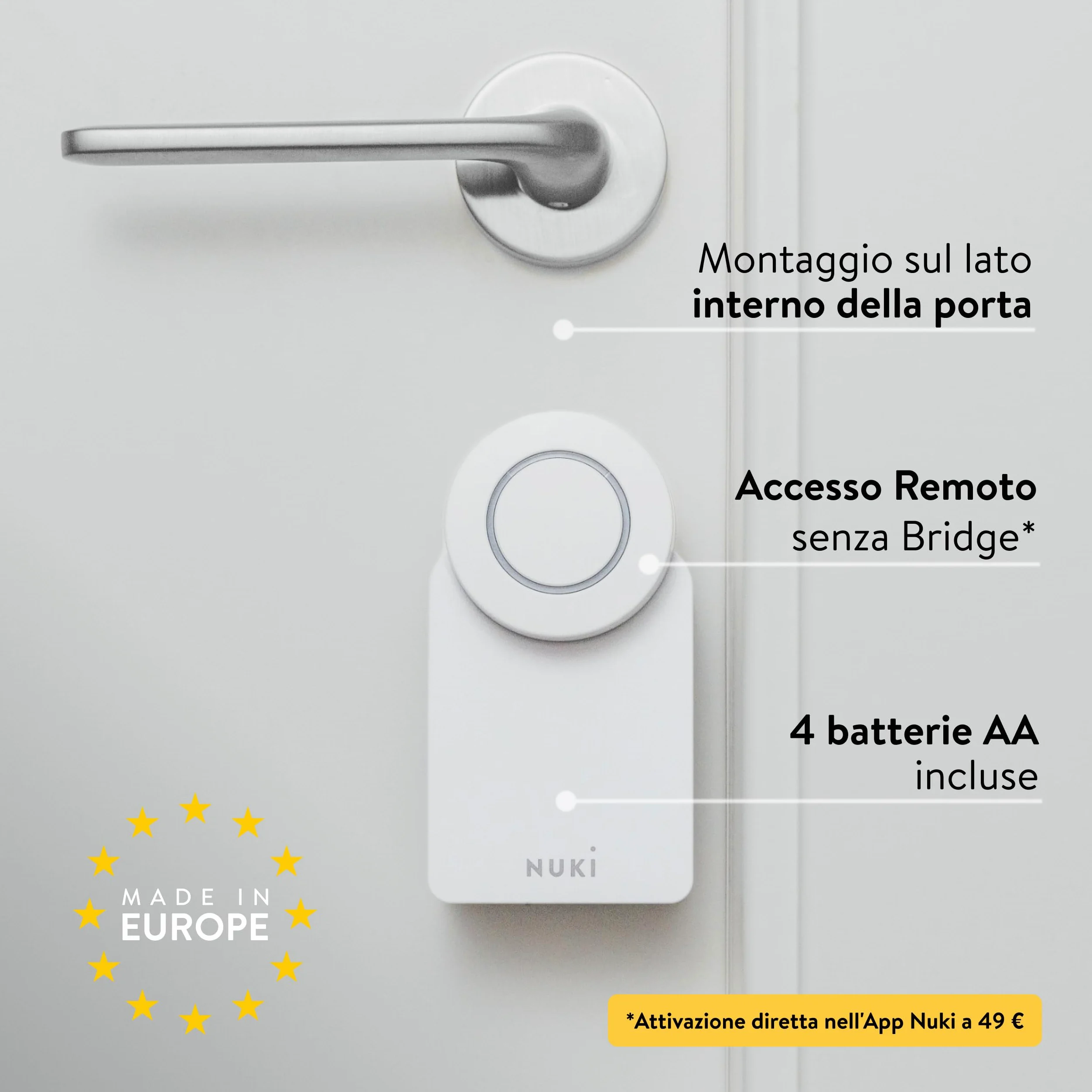 Nuki Smart Lock Go (2025) con Bluetooth & Matter, serratura smart retrofit che trasforma lo smartphone in chiave, senza cambiare cilindro – Smart Lock