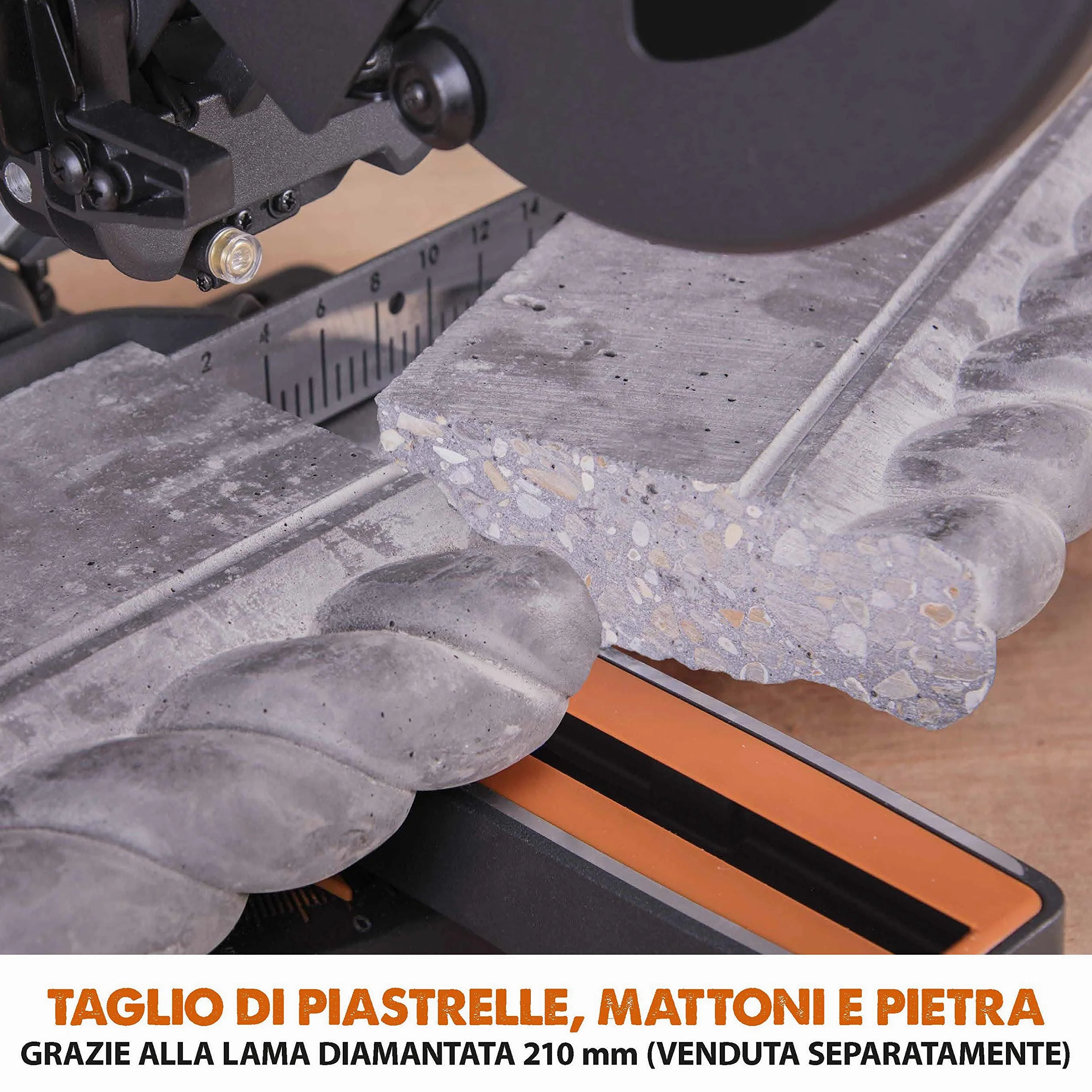 Evolution Power Tools 048-0032A R210SMS-300+ Troncatrice Radiale Scorrevole Multi-Materiale 210 mm con Pacchetto Plus, 230 V