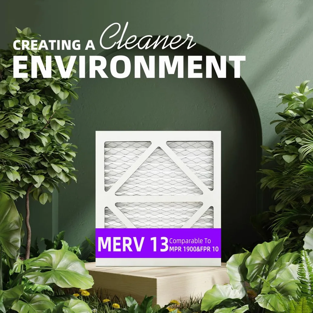 Filtro dell'aria pieghettato MERV 13 (4 pezzi) 14 x 14 x 1 (dimensioni effettive: 35 x 35 x 1,9 cm) MPR 1900 e FPR 10, filtri aria forno