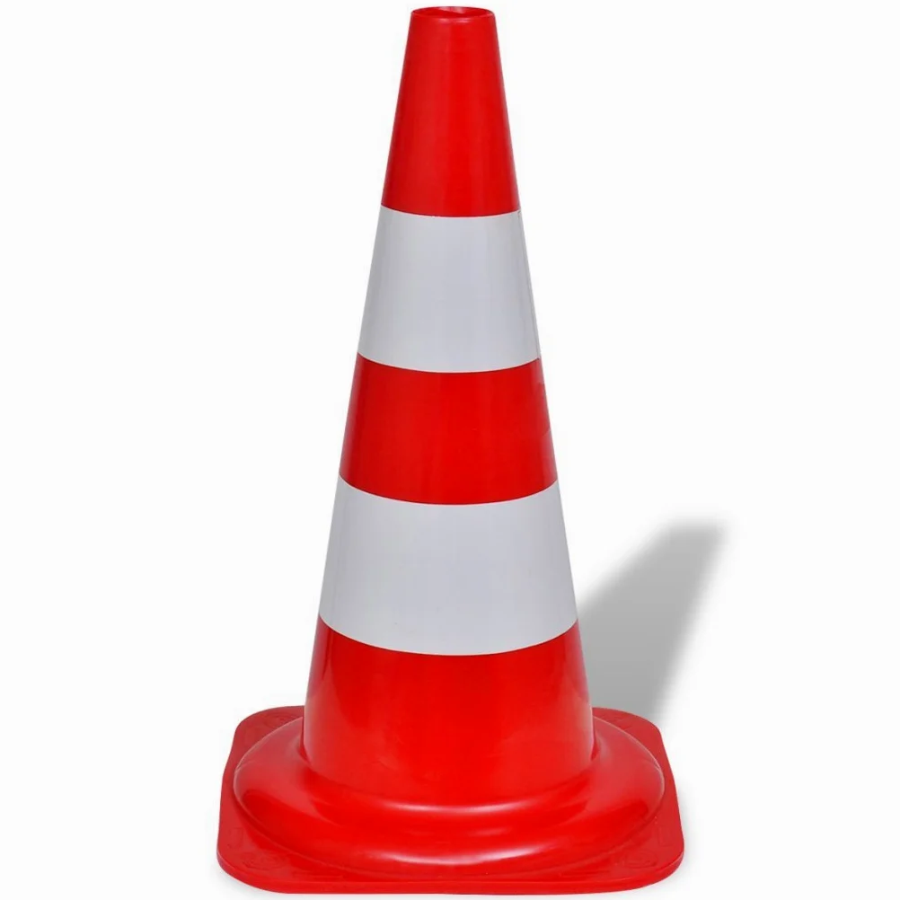 Festnight- Cono de Traffico/Set 10 Coni stradali segnaletici Riflettenti Rosso e Bianco 50 cm