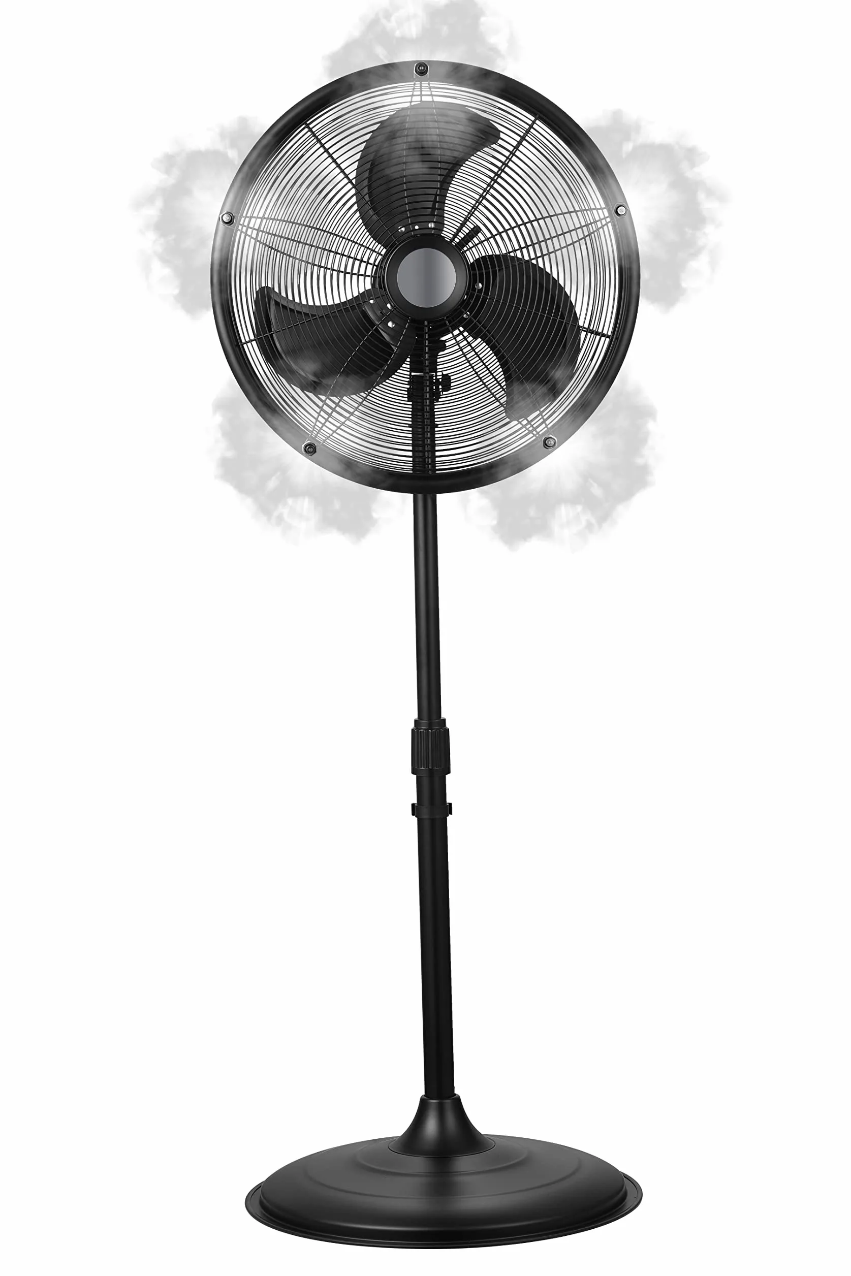 O'FRESH Ventilatore nebulizzatore per esterni - Ventilatore a piantana da 145 cm + nebulizzazione - Rinfresca efficacemente l'ambiente esterno - Respinge le zanzare - Riduce la polvere e i pollini