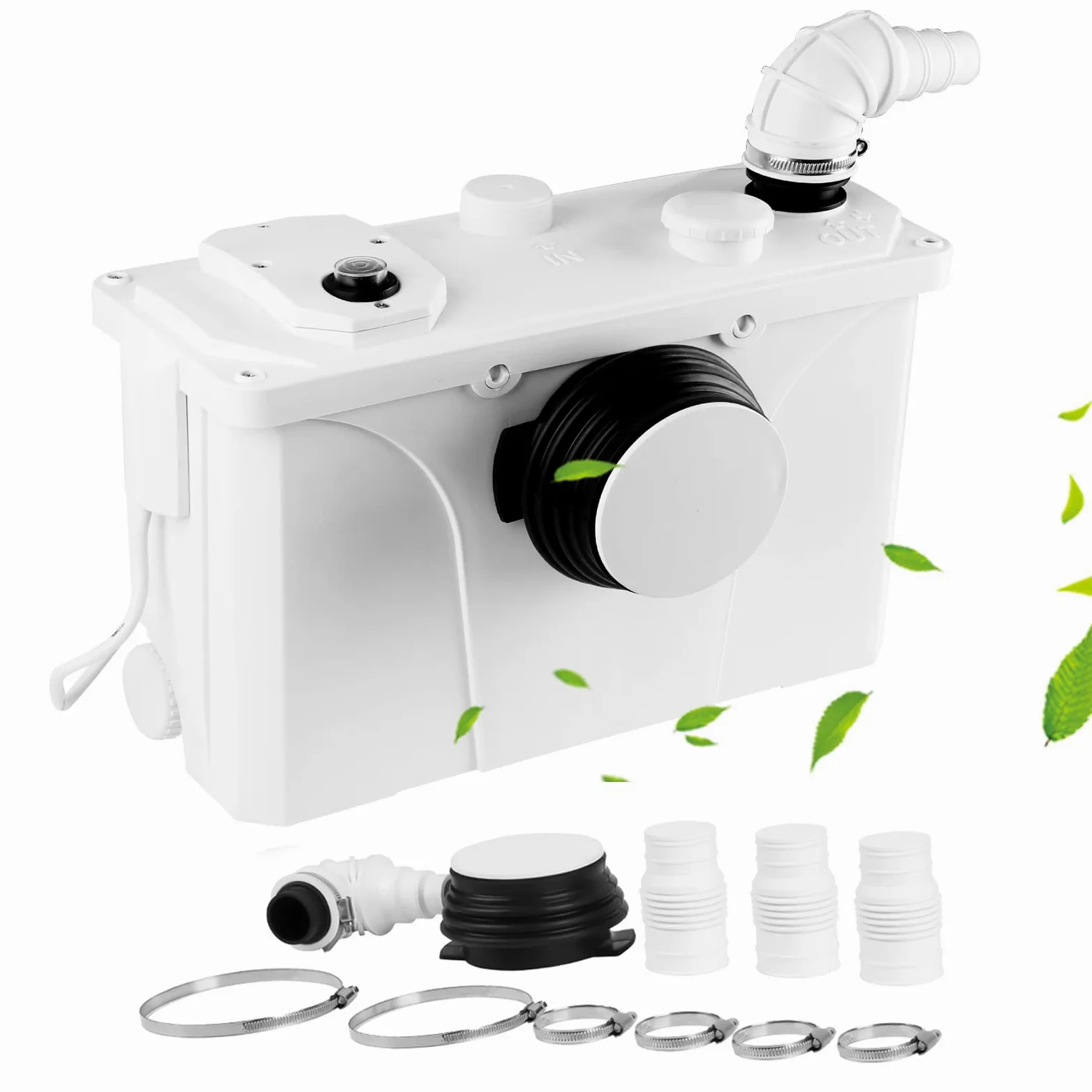 Pompe per Fognature Sanitarie, 700W 4 IN1 Sistemi di Sollevamento per uso Domestico, Trituratore Maceratore Pompa per Pompa Domestica 190L/min per Lavabo Doccia WC