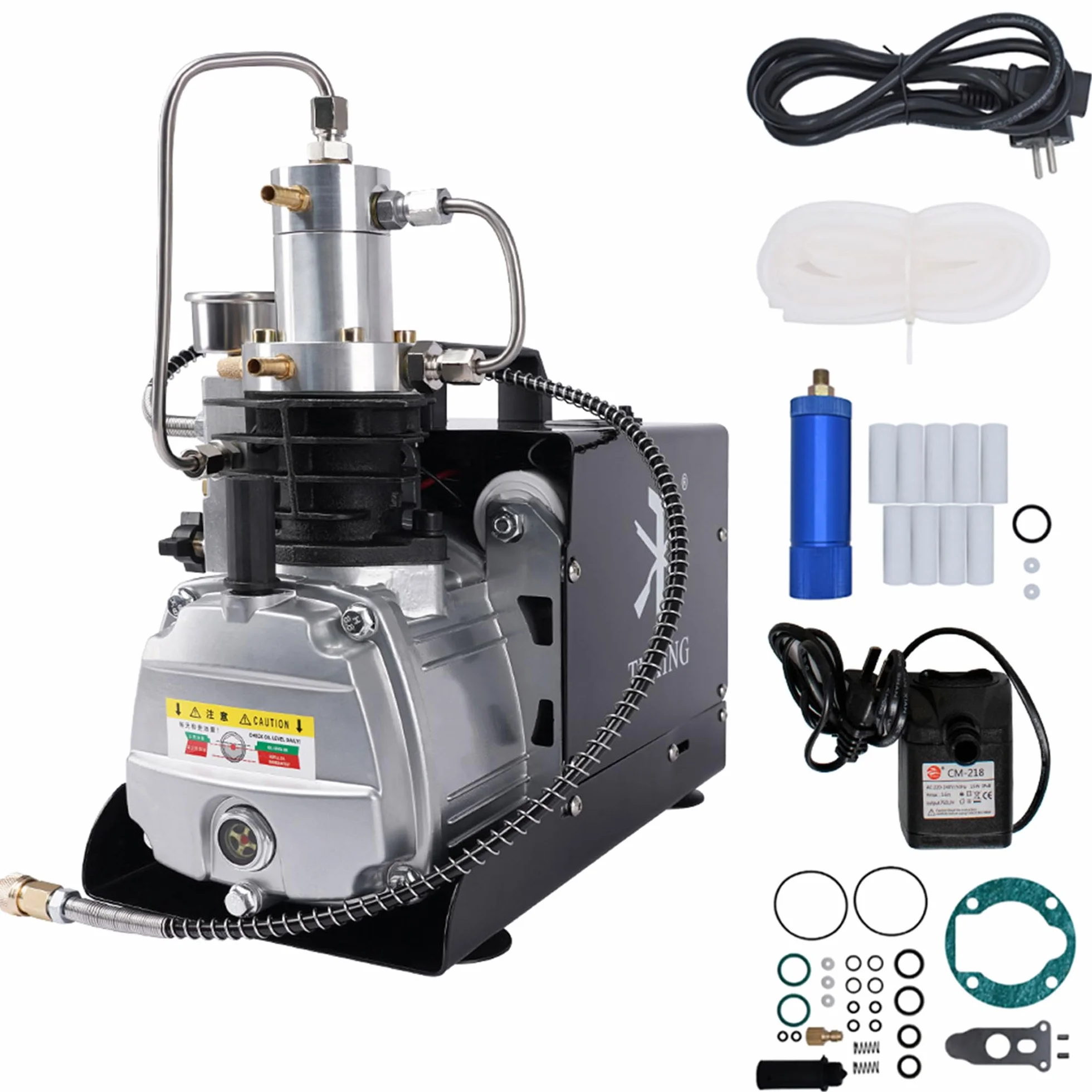 TUXING Compresor de Aire de Alta Presión 1800W Bomba Eléctrica de Alta Presión 30MPa 4500PSI Bomba de Compresor de Aire PCP Air Compressor Pump