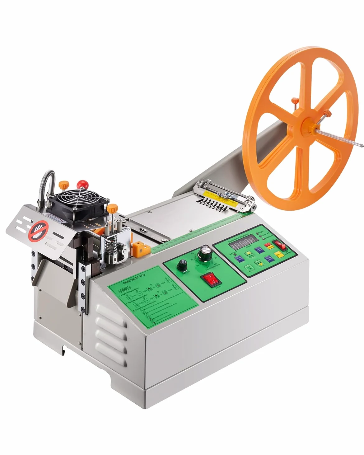 VEVOR Macchina per Taglio Automatico di Nastri con Cerniera da Macchina per Taglio di Nastri Caldi e Freddi con Temperatura Regolabile e Schermo LCD, per Nastri in Nylon, Lacci delle Scarpe