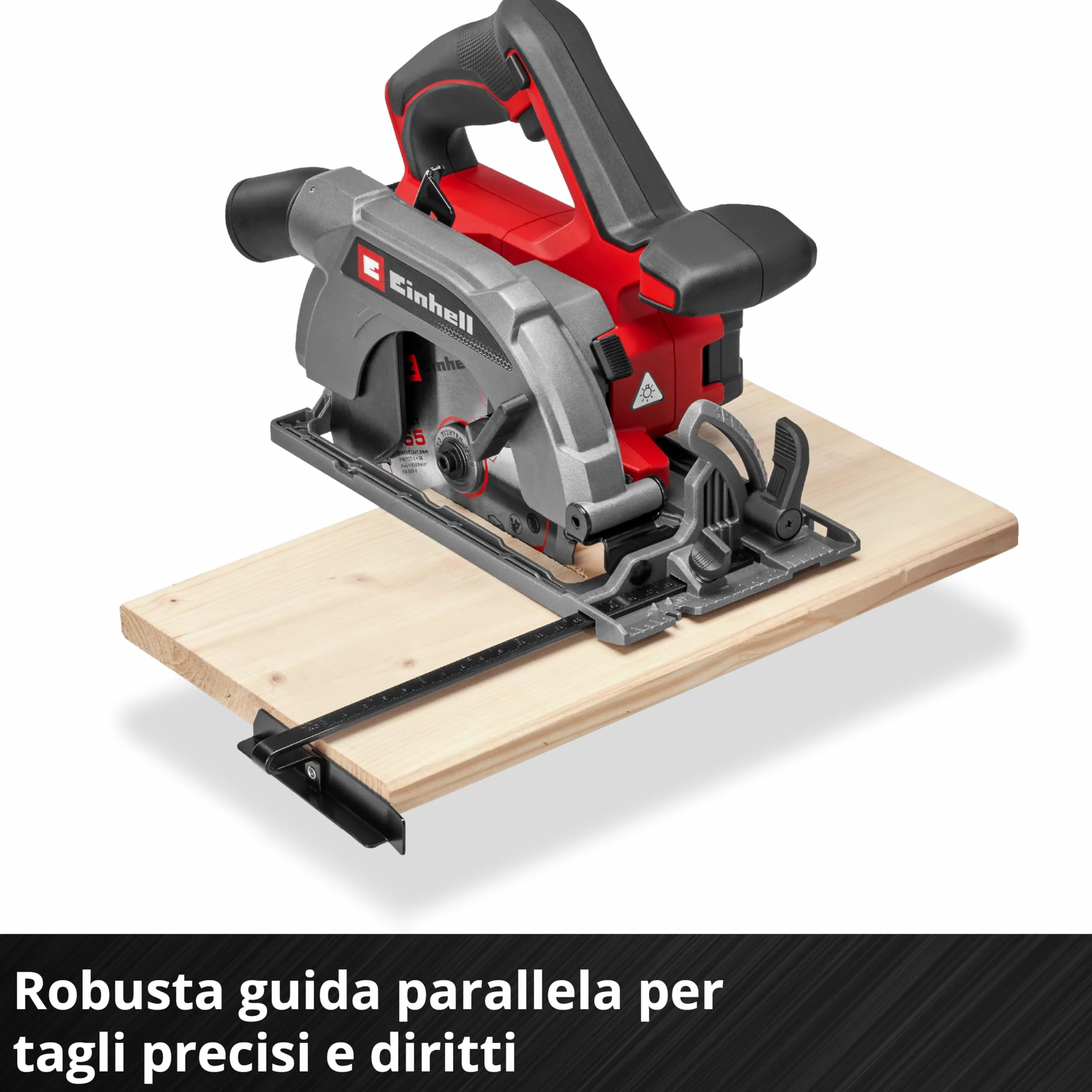 Einhell Professional Sega circolare TE-CS 18/165-2 Li - Solo Power X-Change (18 V, Ø 165 mm, lama, profondità di taglio 57 mm, installazione senza attrezzi, batteria esclusa)