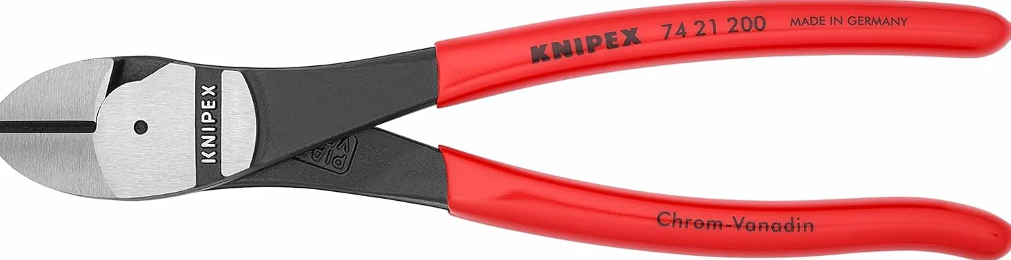 KNIPEX Tronchese laterale per meccanica tipo forte rivestiti in resina sintetica 200 mm, 74 21 200