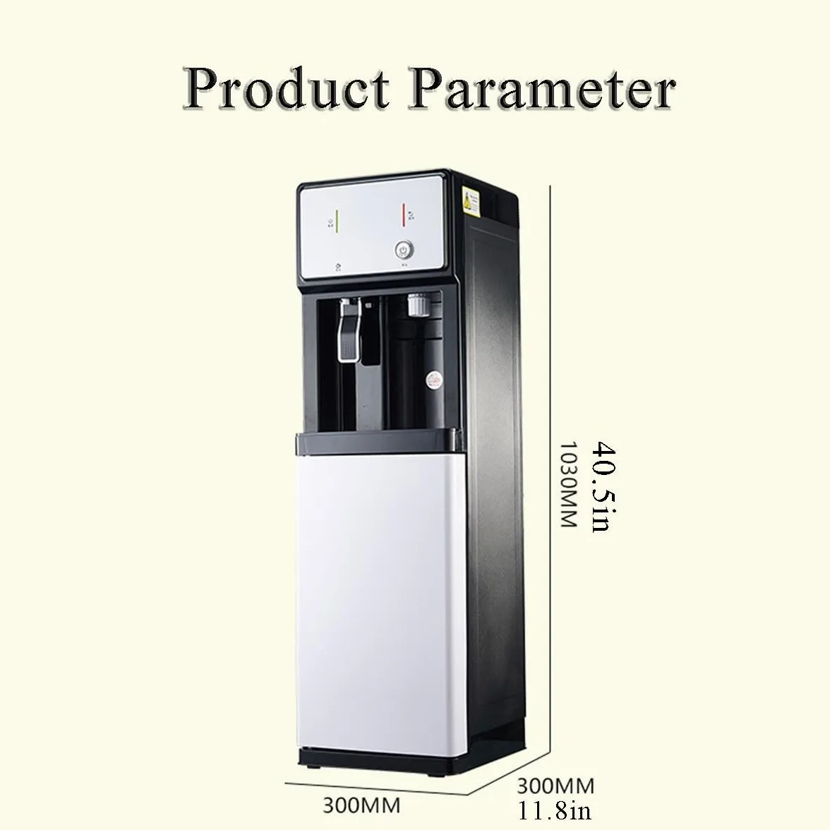 Distributore filtrato dell'unità alimentata dalla rete del refrigeratore d'acqua, erogatore del refrigeratore d'acqua con opzioni calde e fredde, filtro dell'acqua a 4 stadi e kit di installazione