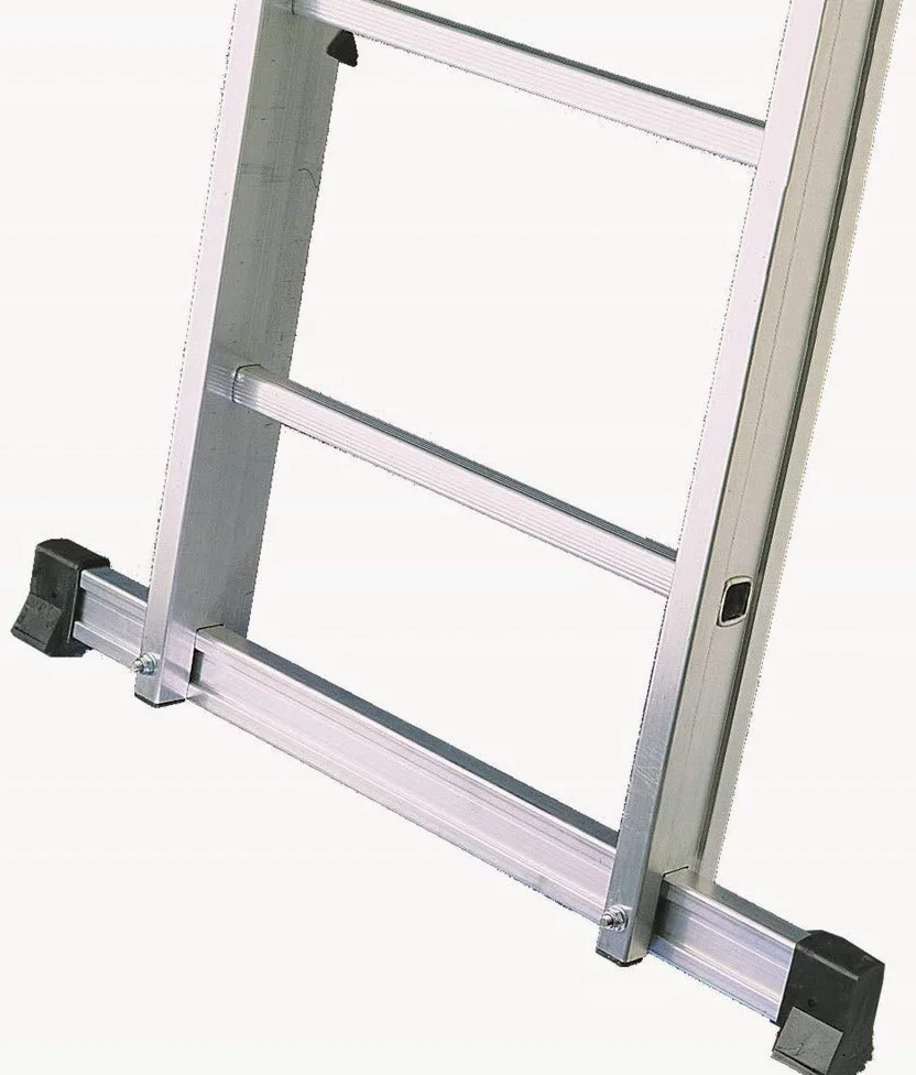 Svelt Scala 3 Tronchi Professionale in Alluminio Trasformabile in Scala d'Appoggio e Doppia con Guardacorpo di Protezione, Euro E3 "R" 3x8 gradini