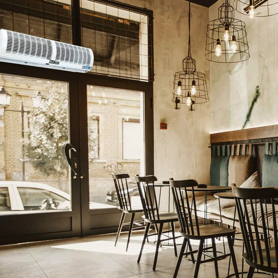Barriera d'aria da interno commerciale da 60 cm a 150 cm per porta, finestra, sull'ingresso,Barriera aria ventilatore sopra la porta, potente vento naturale
