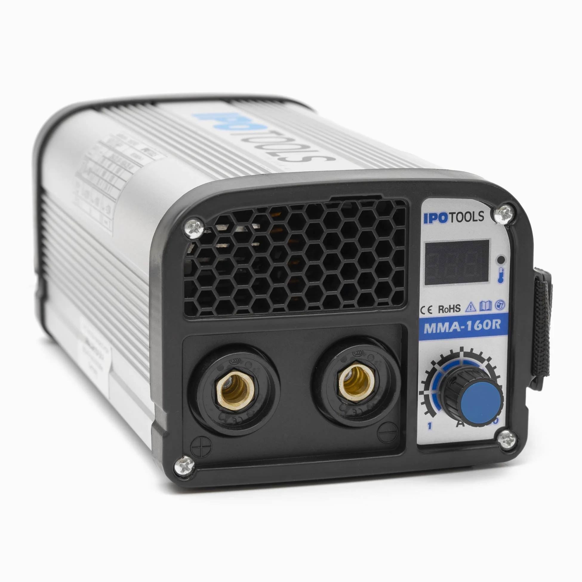 Saldatrice ad arco IPOTOOLS MMA-160R - Saldatrice ad arco DC MMA Inverter con 160 A/Display digitale / 230 V/Antistick/Hot Start/Arc-Force / 7 anni di garanzia