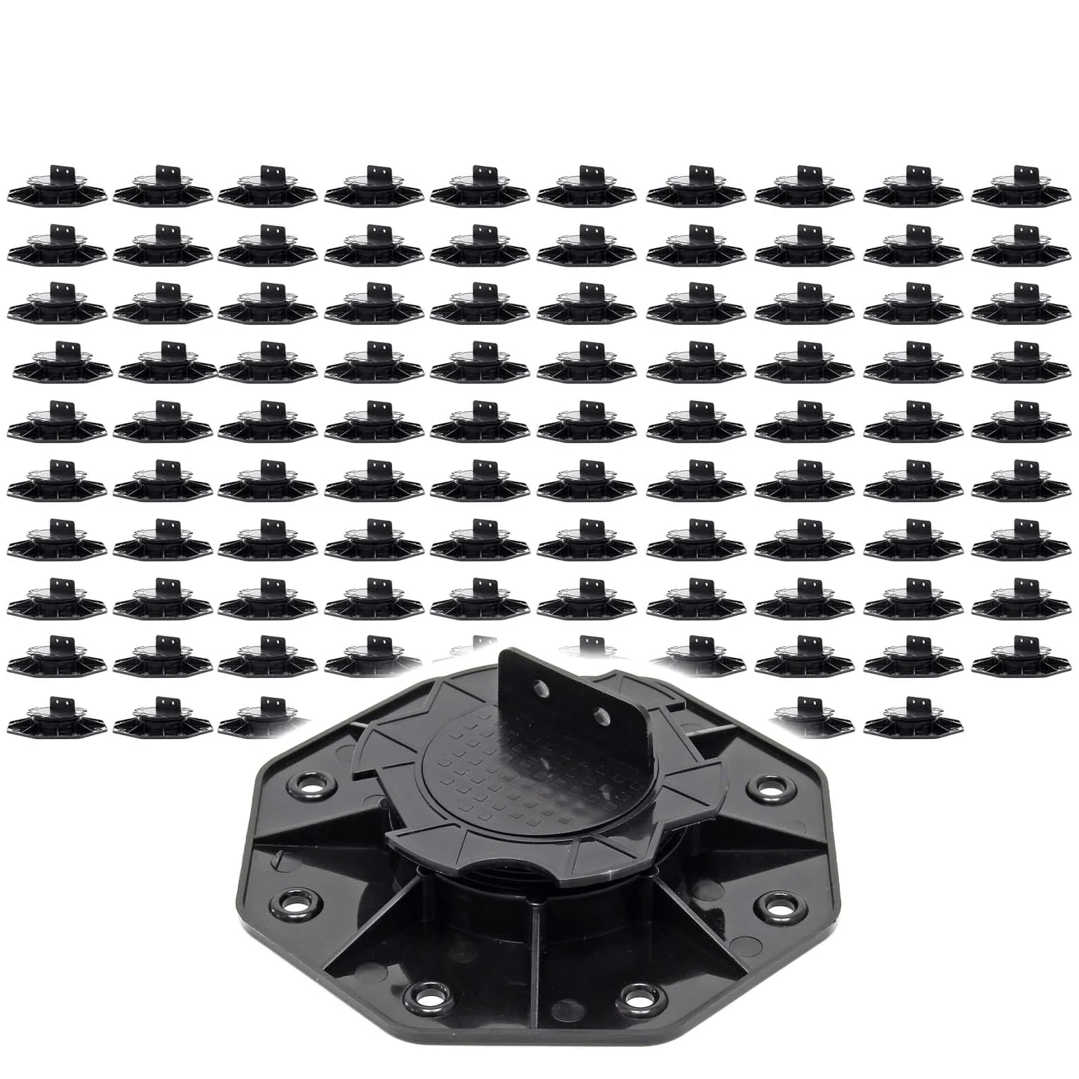 XPOtool Set 100 supporti per pavimenti galleggianti, Altezza regolabile 18-25mm Max 2700 kg, Piedini per Decking