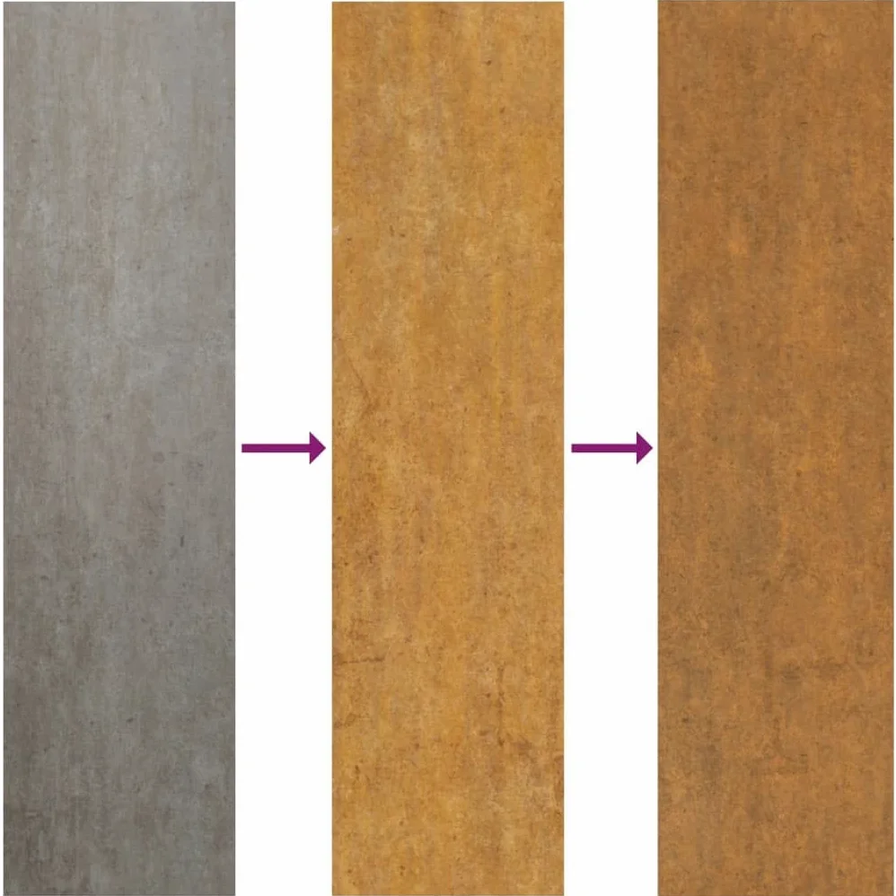 Gecheer Cancello da Giardino 105x180 cm Acciaio Corten Design Quadrato-Home