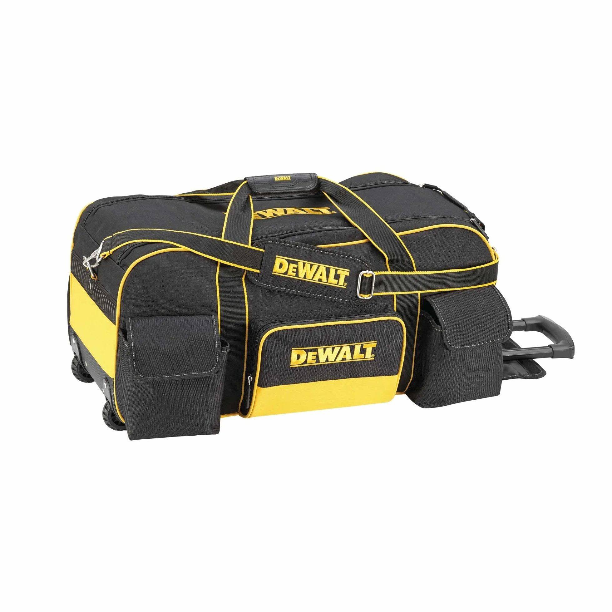 Dewalt DWST1-79210 Duffel Trolley Bag with Wheels, Yellow/Black, Large 26-Inch