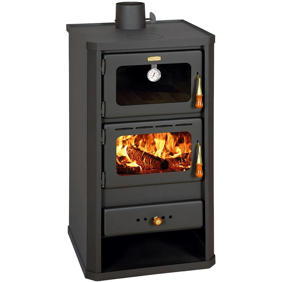 EEK A - Prity FM - 12.1 Stufa a legna con forno, stufa a legna ad alta potenza di riscaldamento efficiente per casa, appartamento e casa vacanze